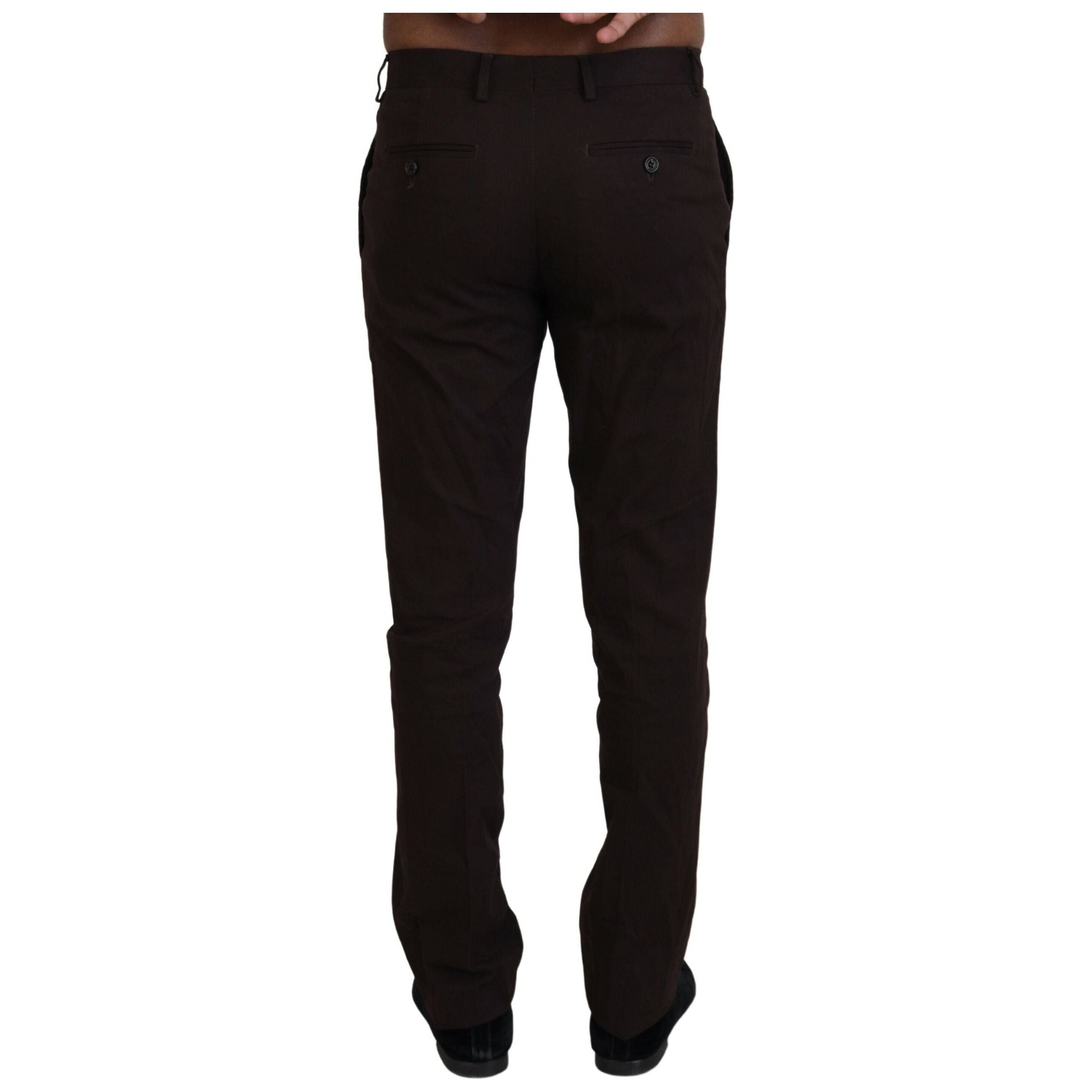 BENCIVENGA Brown Cotton Blend Trousers for Sophisticated Style