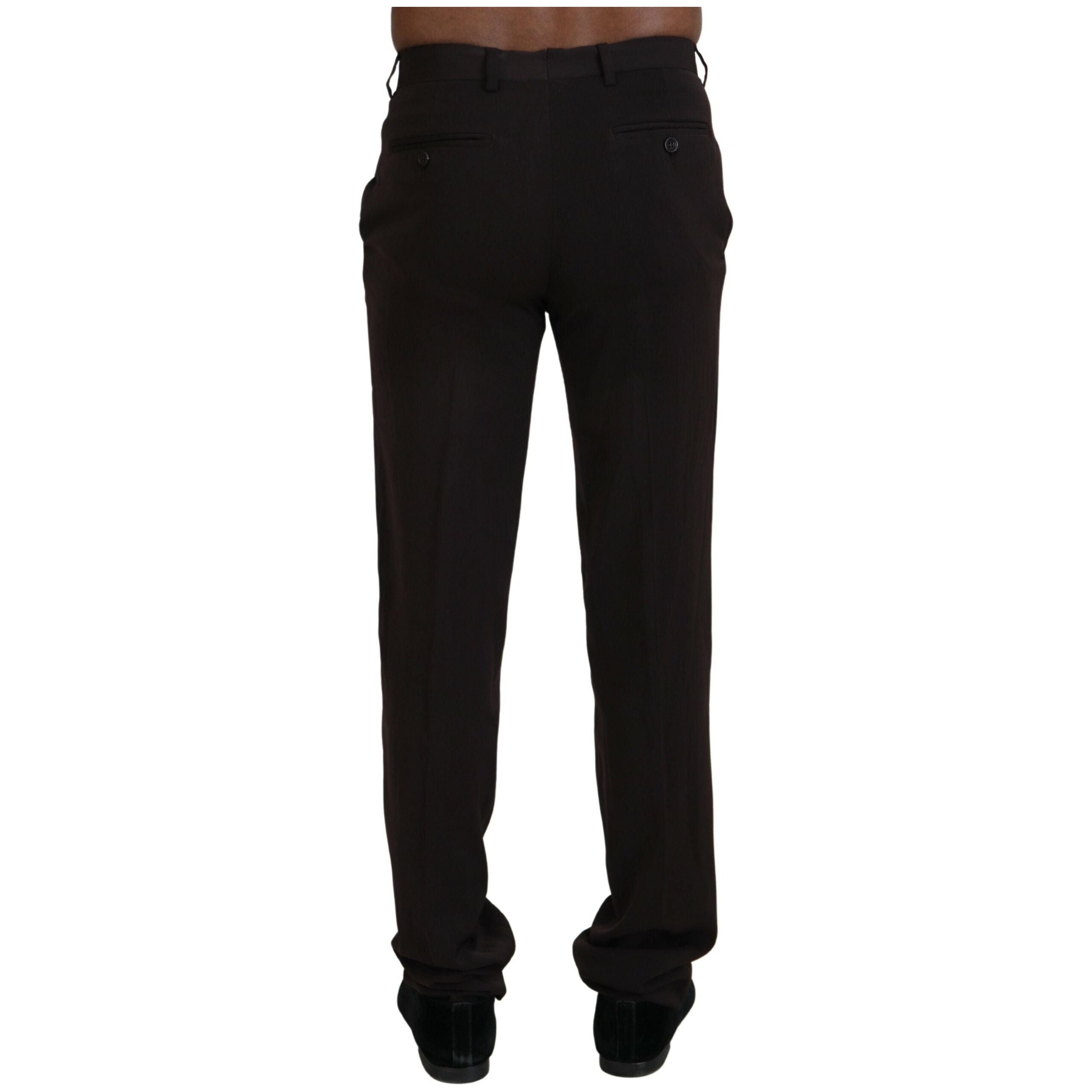 BENCIVENGA Brown Wool Dress Pants for Sophisticated Style