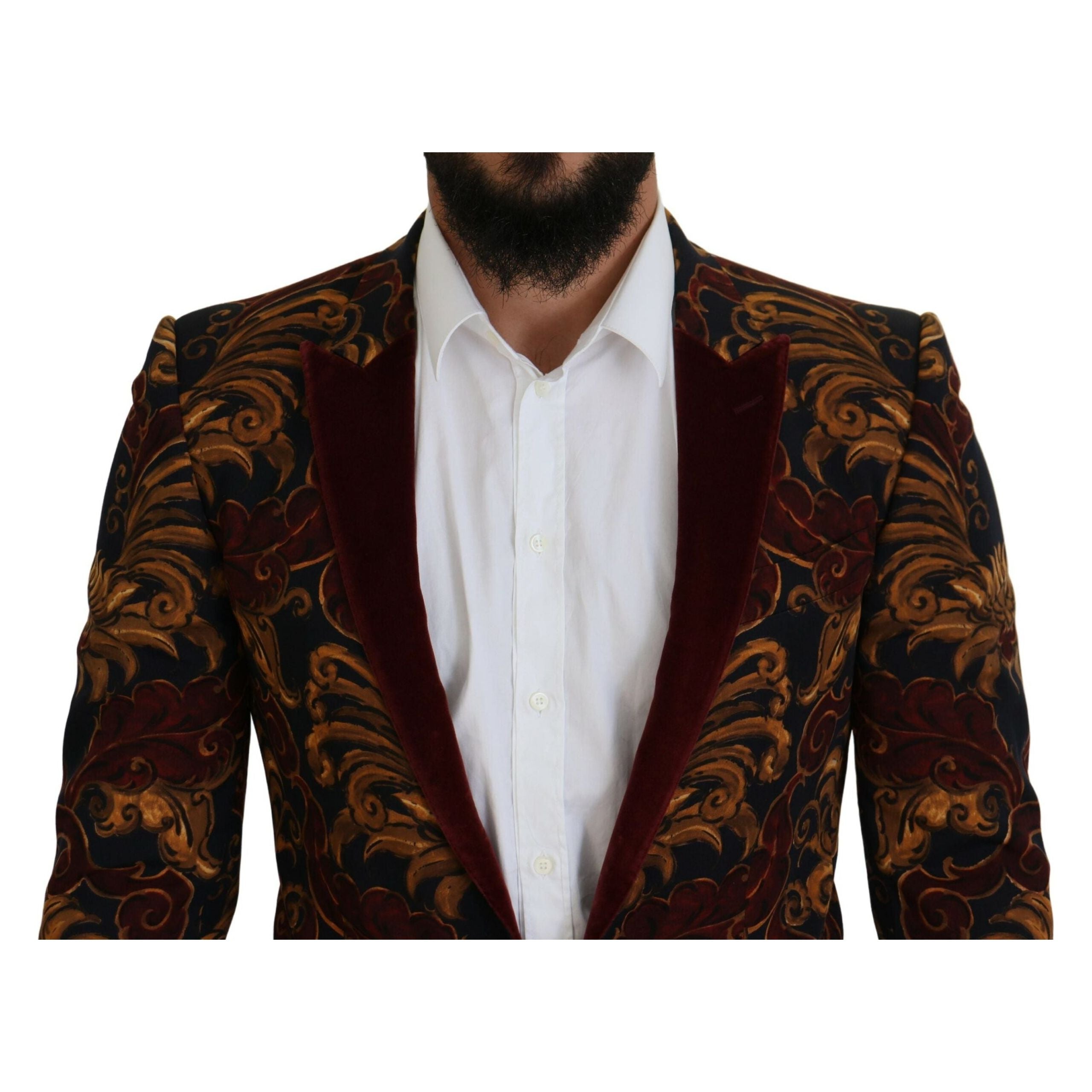 Dolce & Gabbana Multicolor Wool Blend Blazer