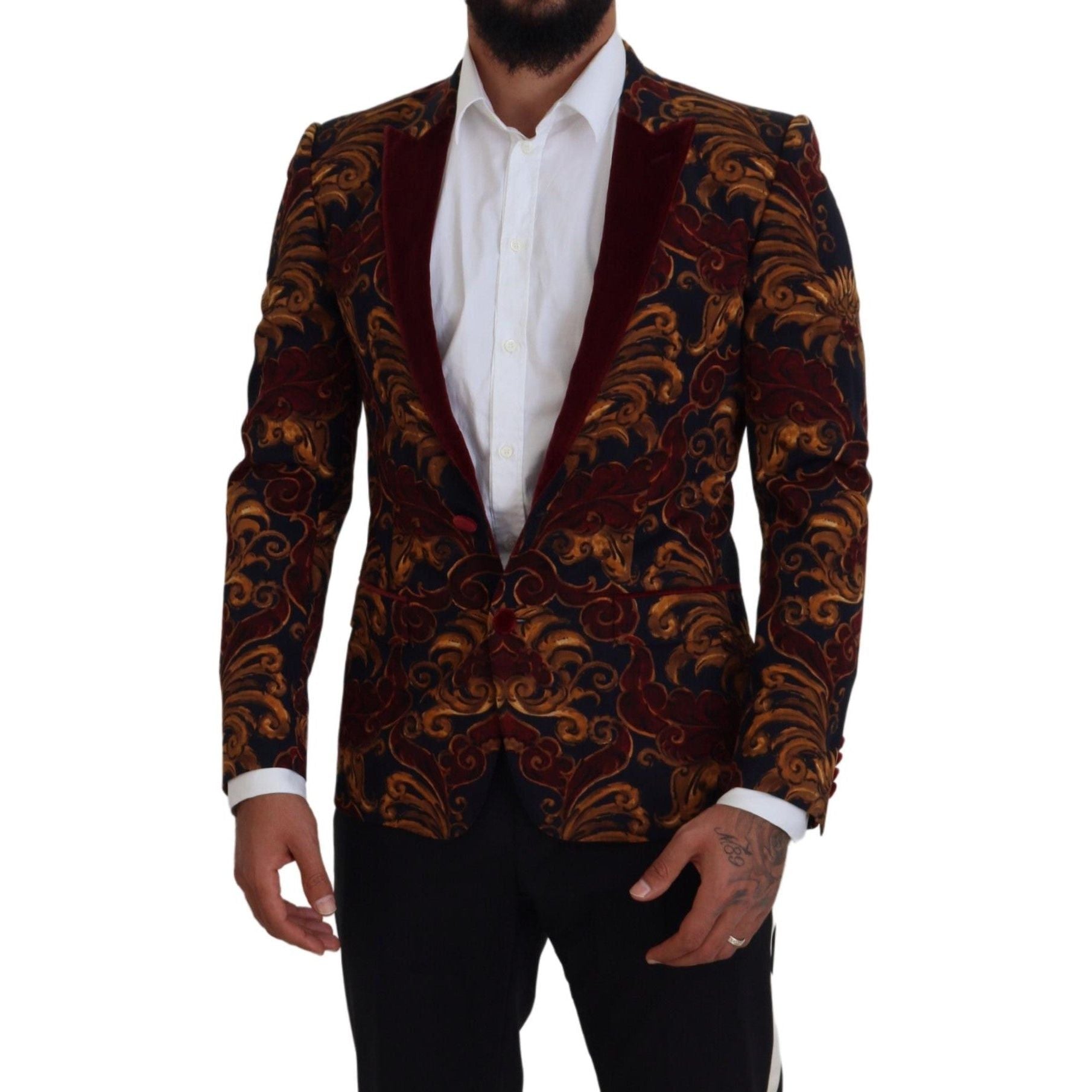 Dolce & Gabbana Multicolor Wool Blend Blazer