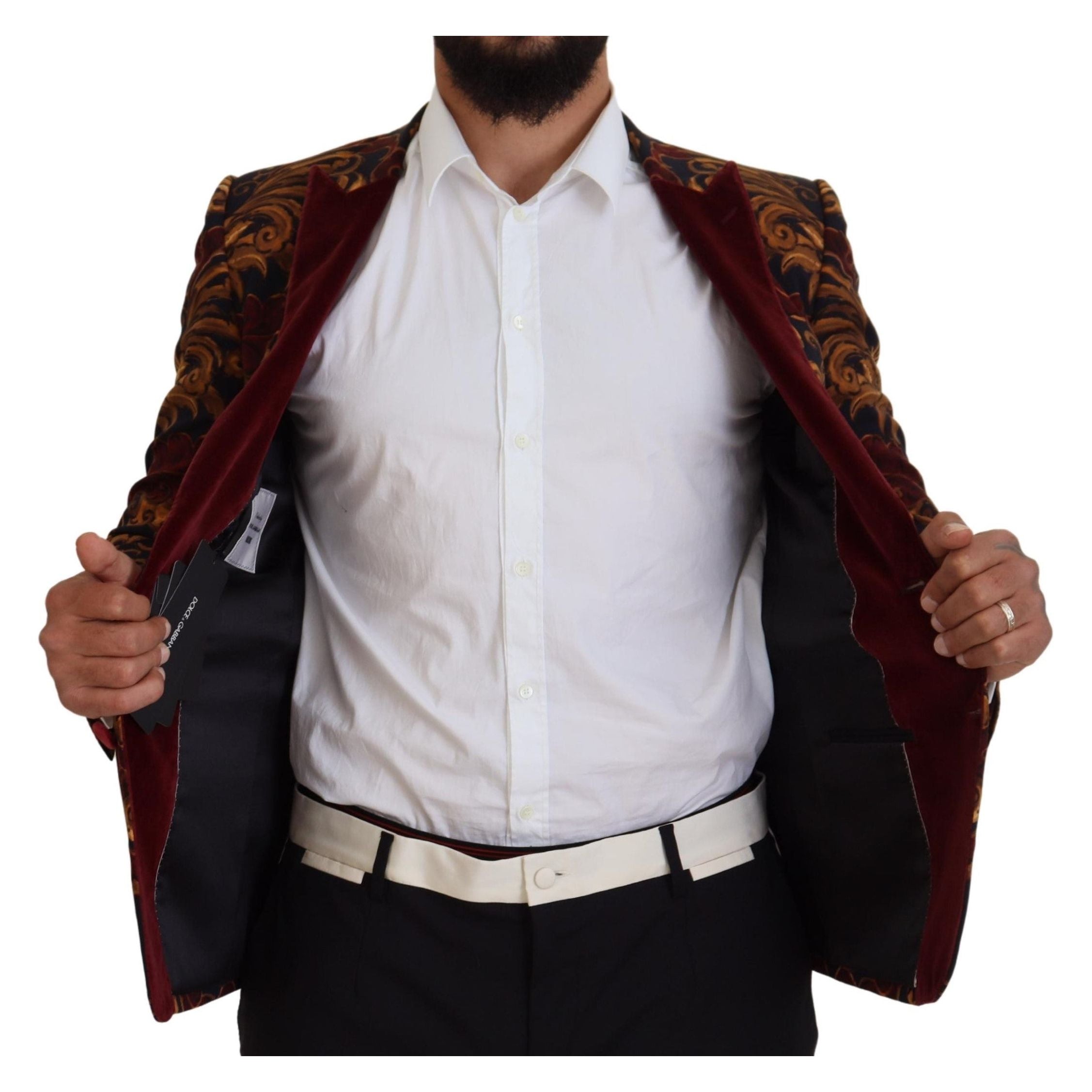Dolce & Gabbana Multicolor Wool Blend Blazer