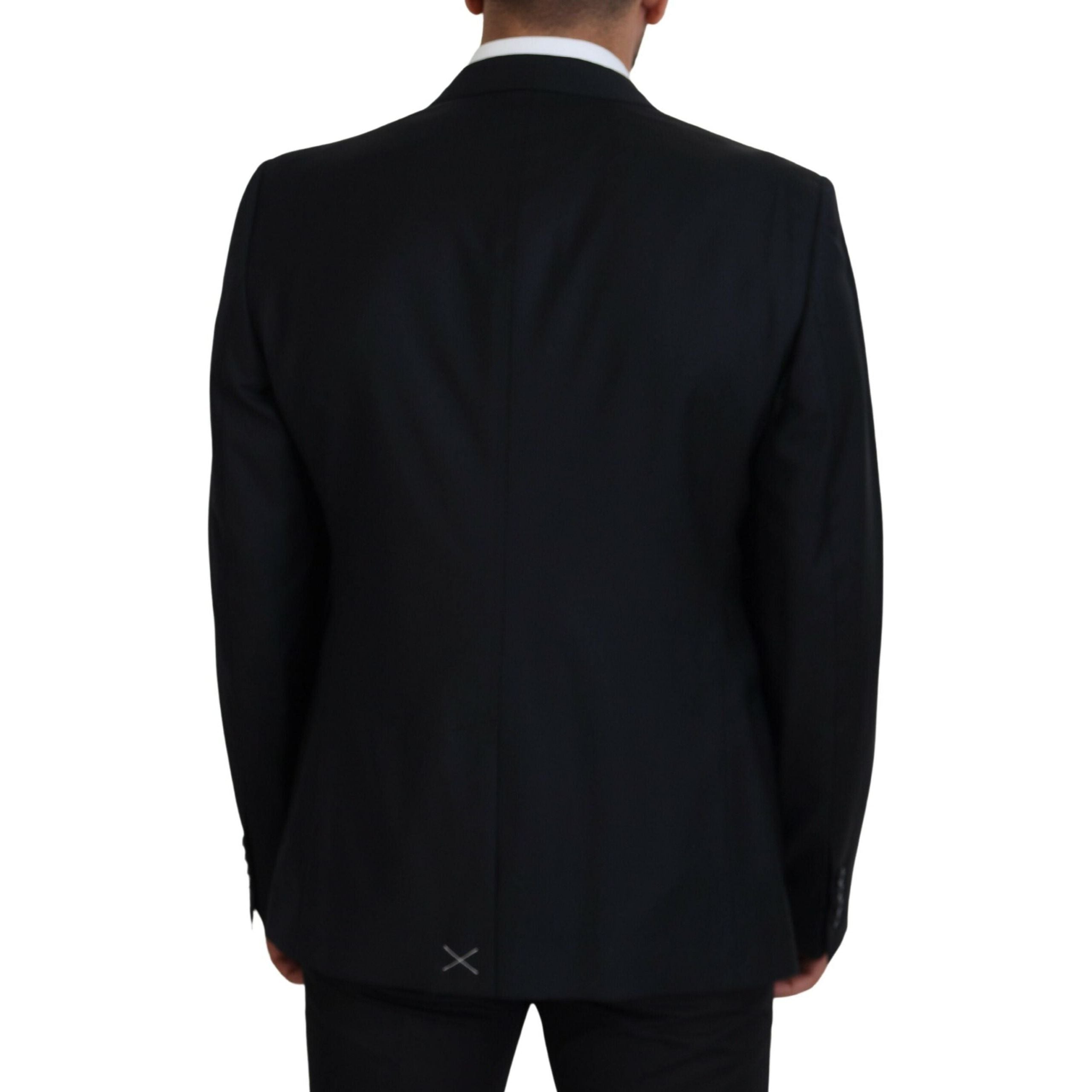 Dolce & Gabbana Dark Blue Wool Single Breasted Blazer