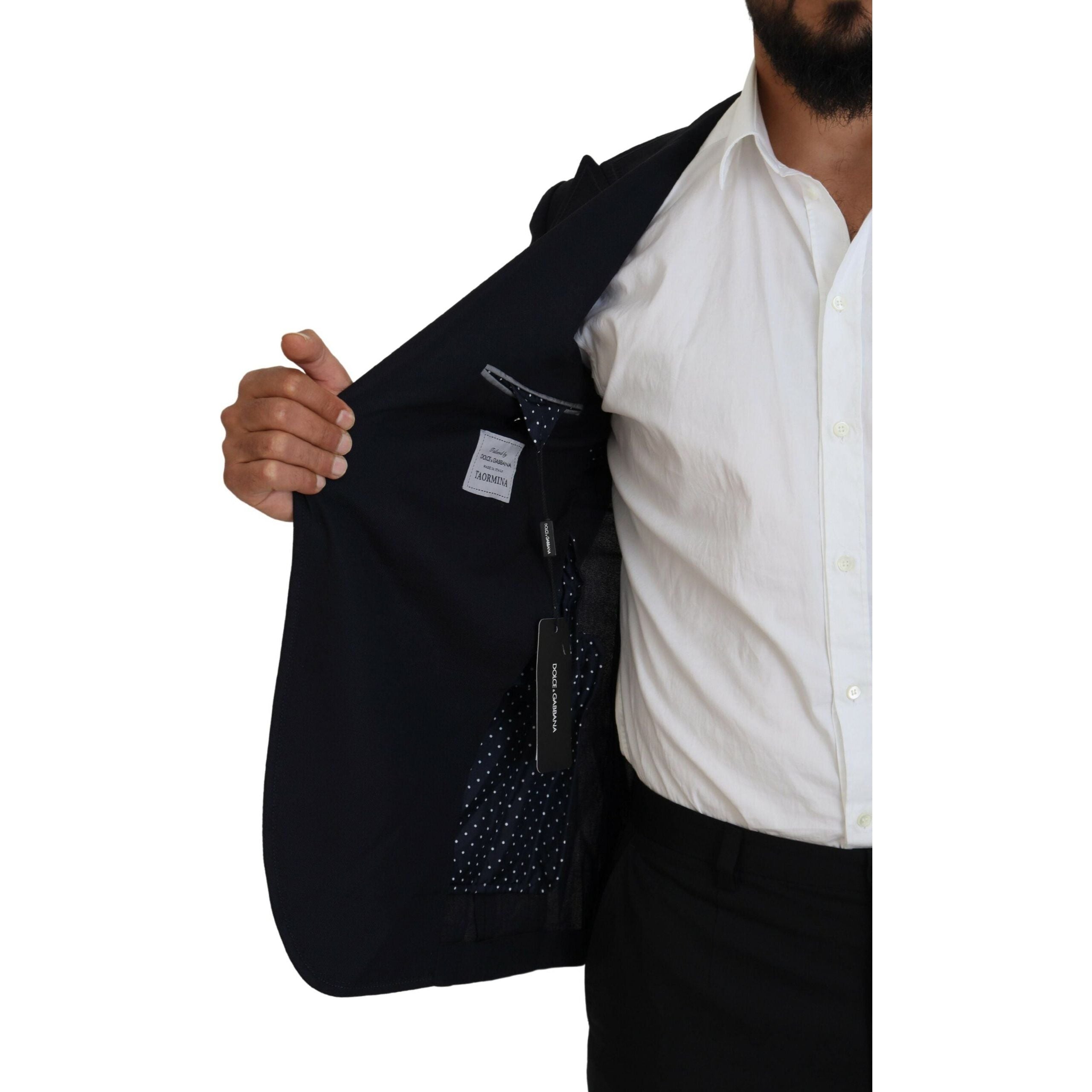 Dolce & Gabbana Black Wool Single-Breasted Blazer