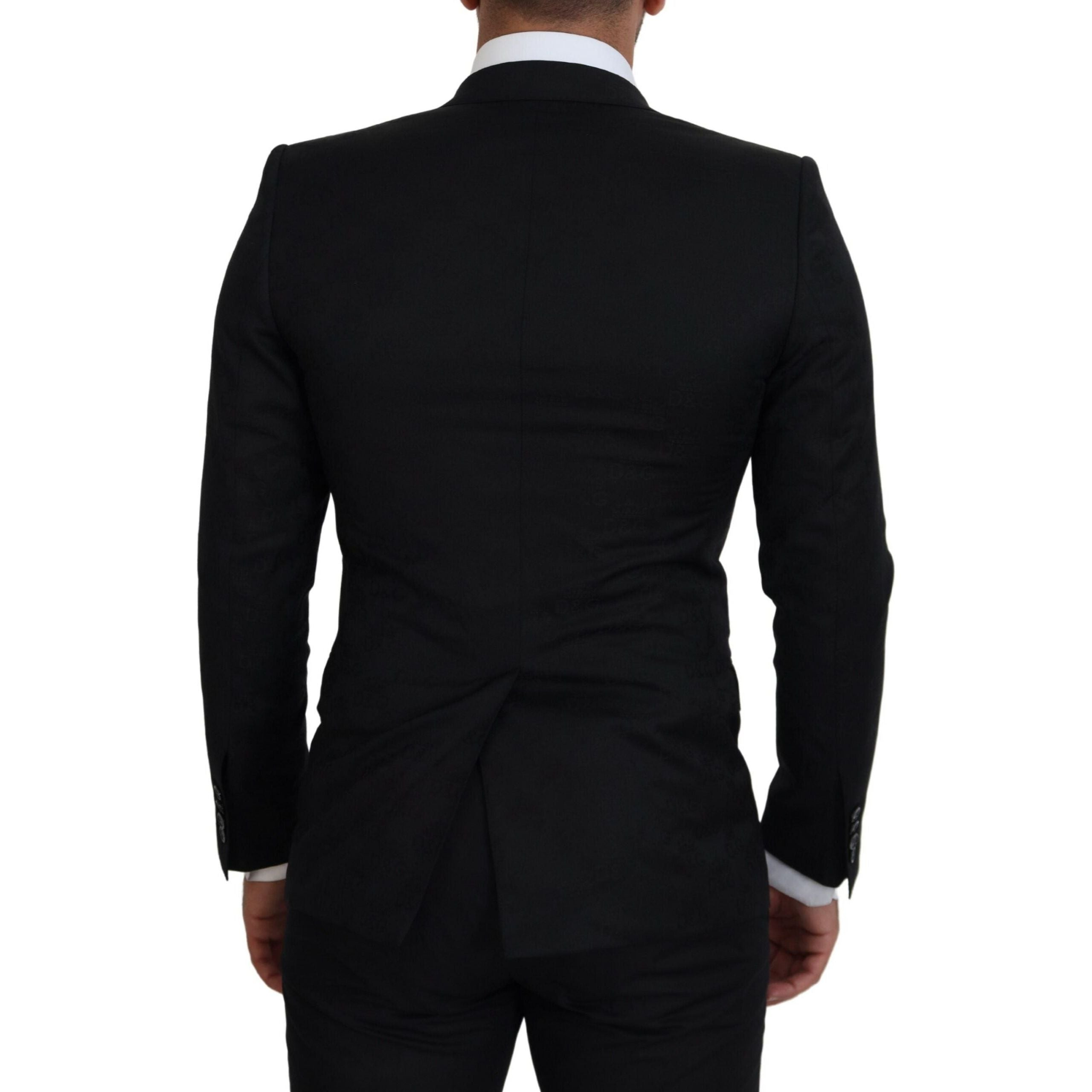 Dolce & Gabbana Black Virgin Wool Formal Blazer
