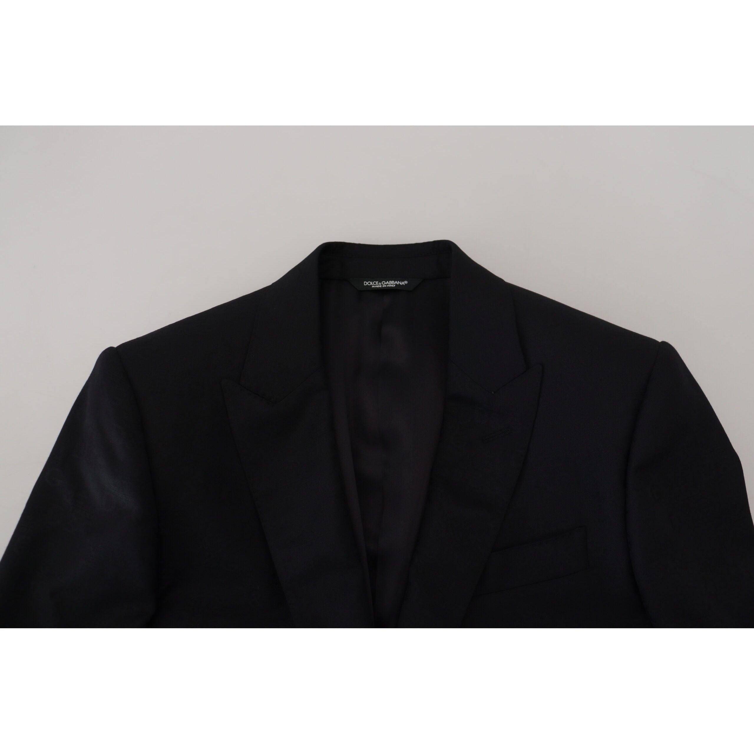 Dolce & Gabbana Black Virgin Wool Formal Blazer