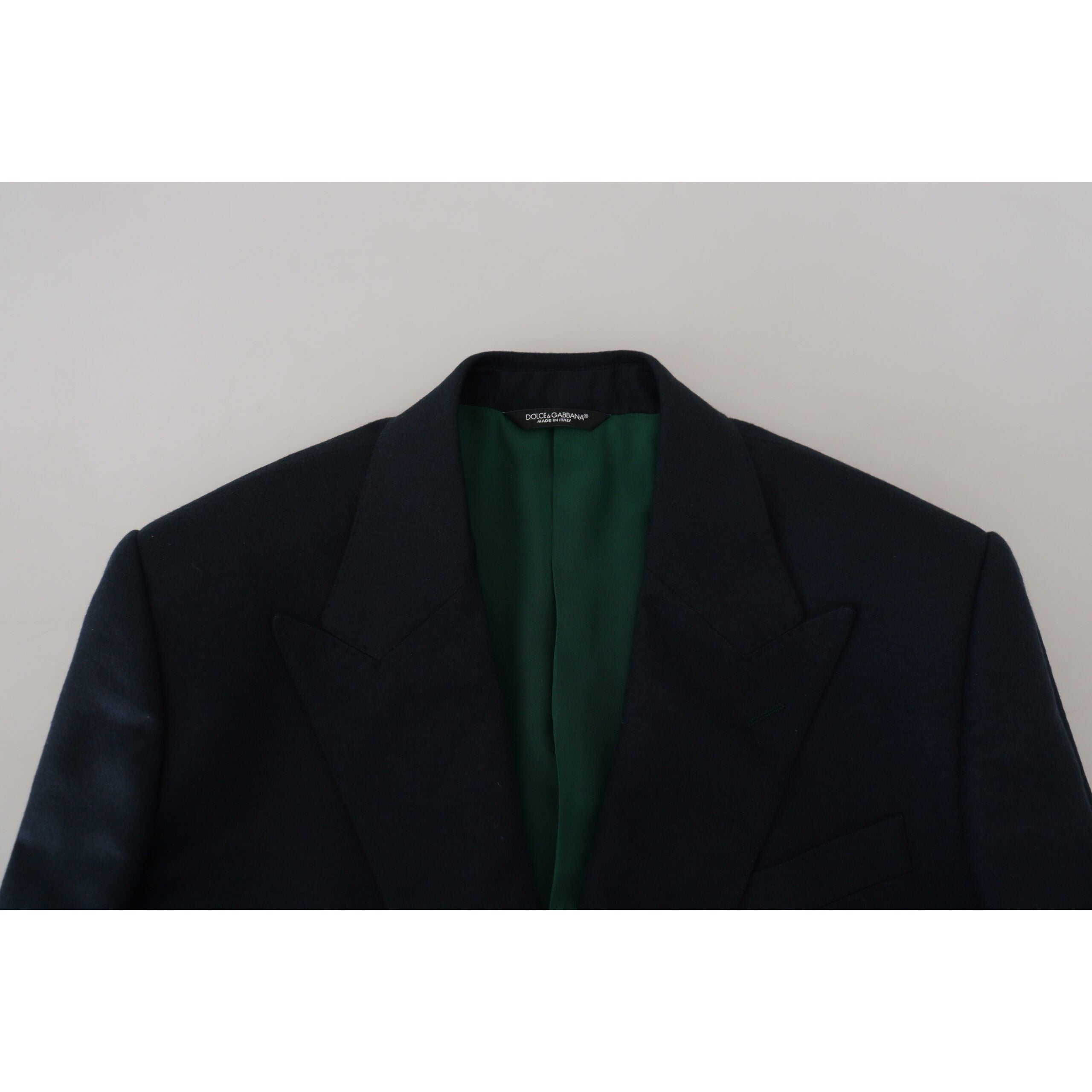 Dolce & Gabbana Blue Cashmere-Silk Blend Blazer