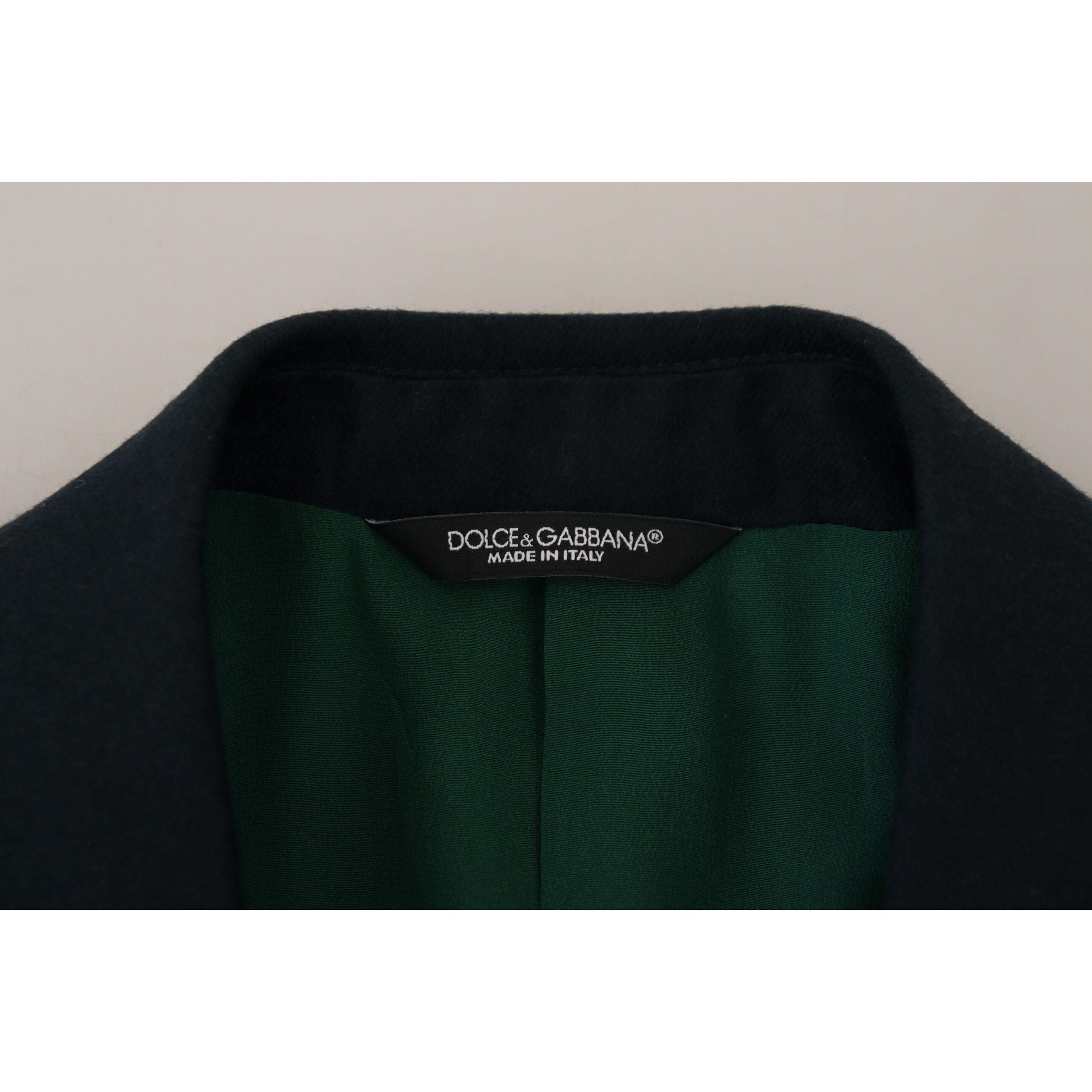 Dolce & Gabbana Blue Cashmere-Silk Blend Blazer