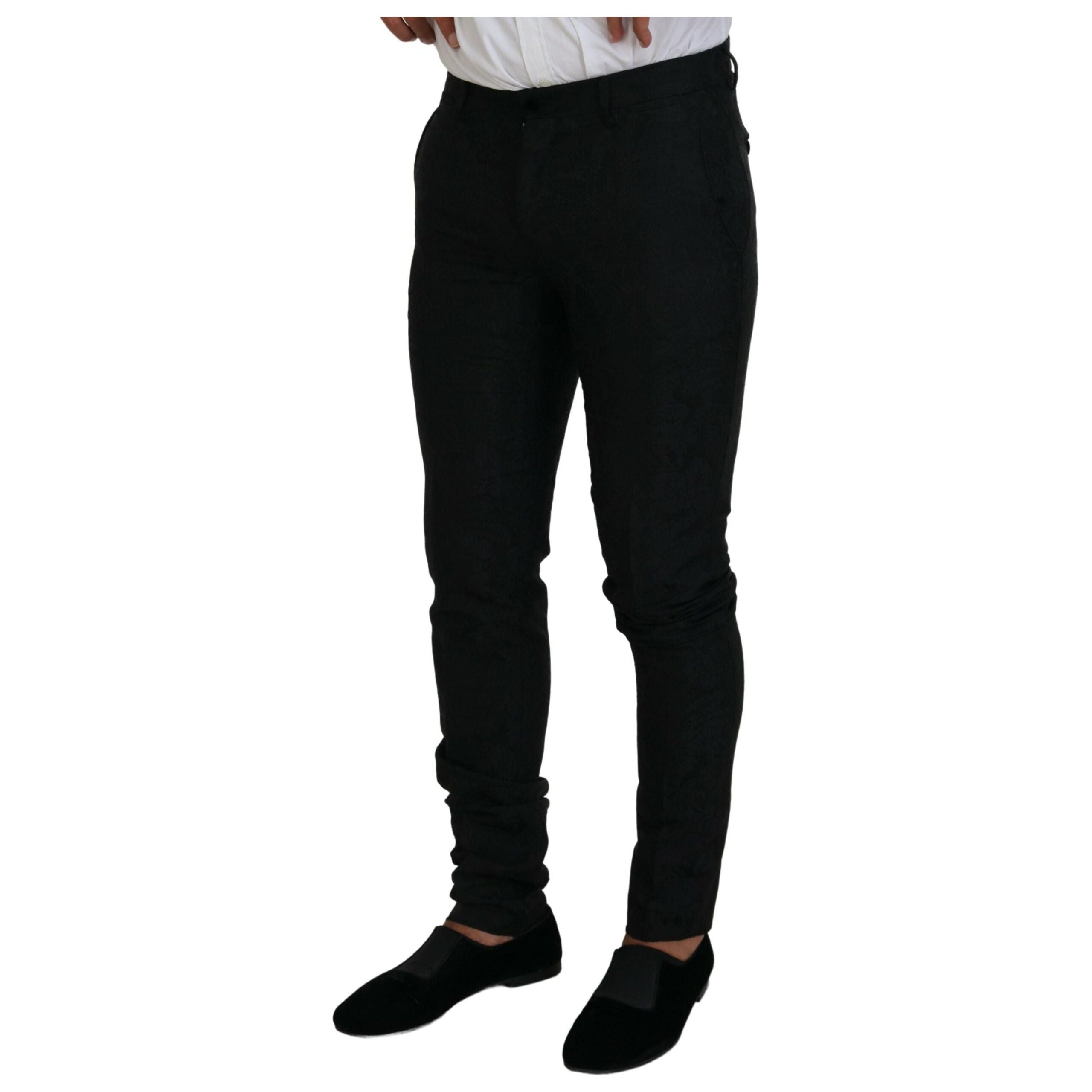 Dolce & Gabbana Black Wool Martini Suit for Modern Sophistication