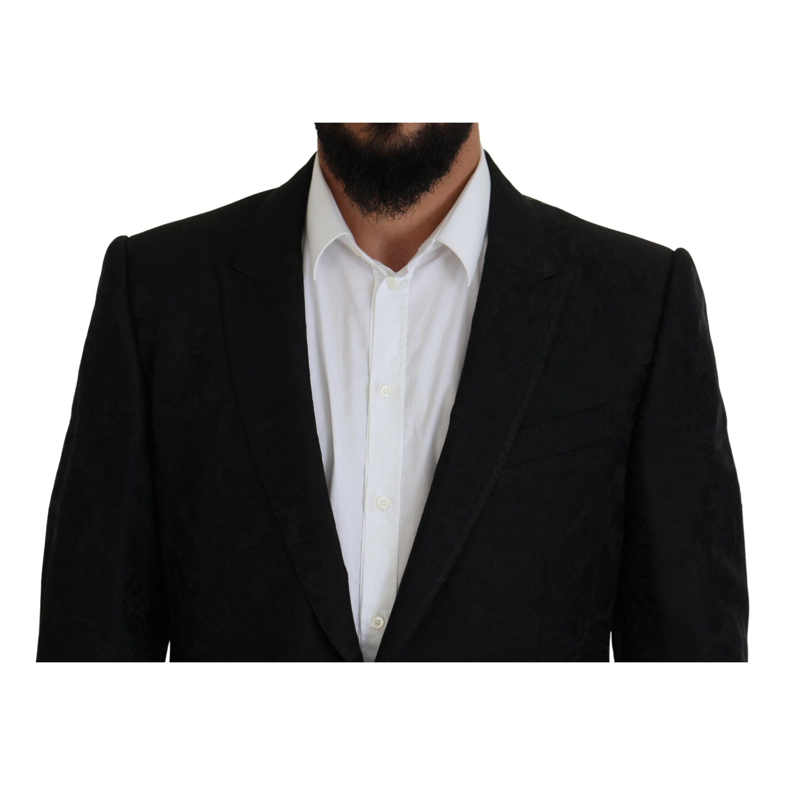 Dolce & Gabbana Black Martini Wool Designer Suit