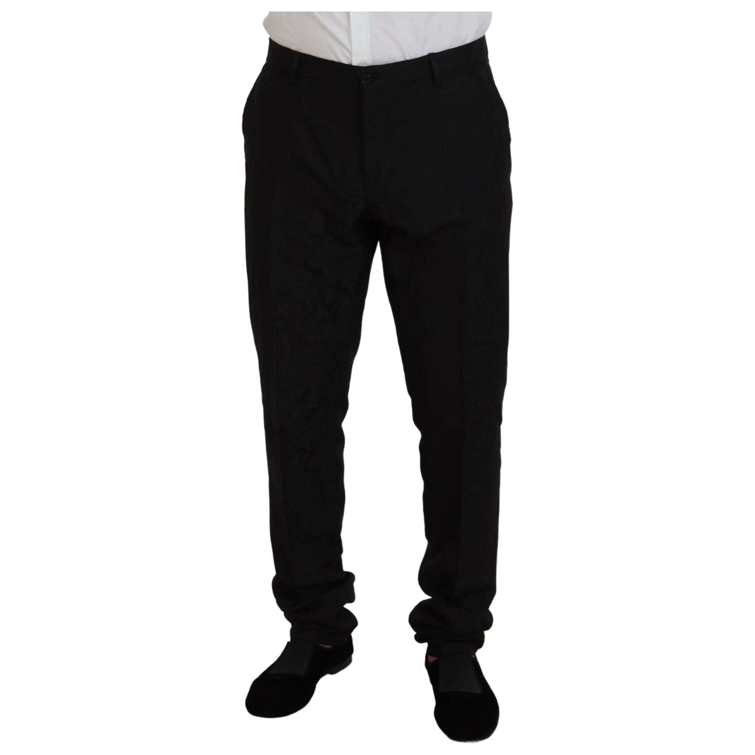 Dolce & Gabbana Black Martini Wool Designer Suit