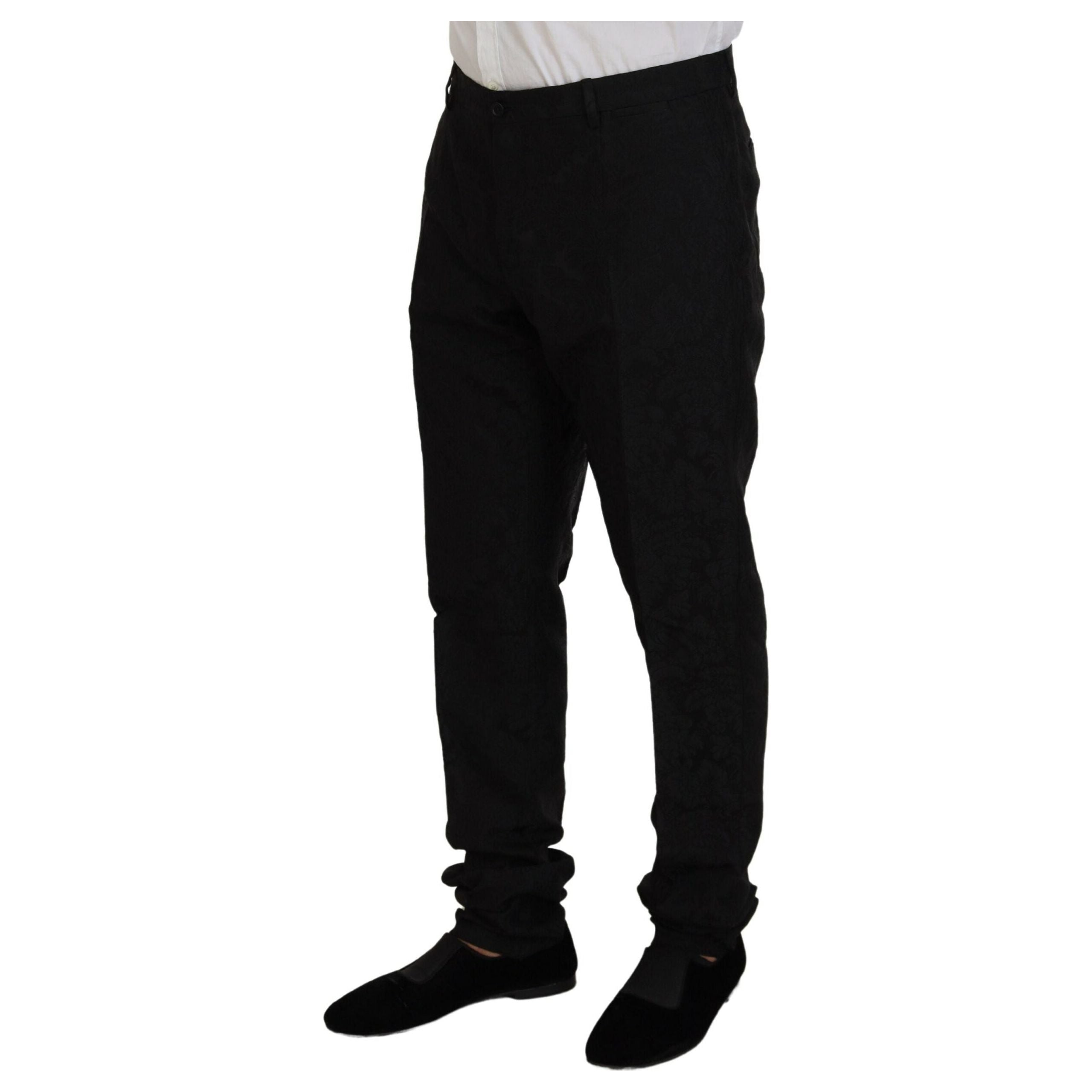 Dolce & Gabbana Black Martini Wool Designer Suit