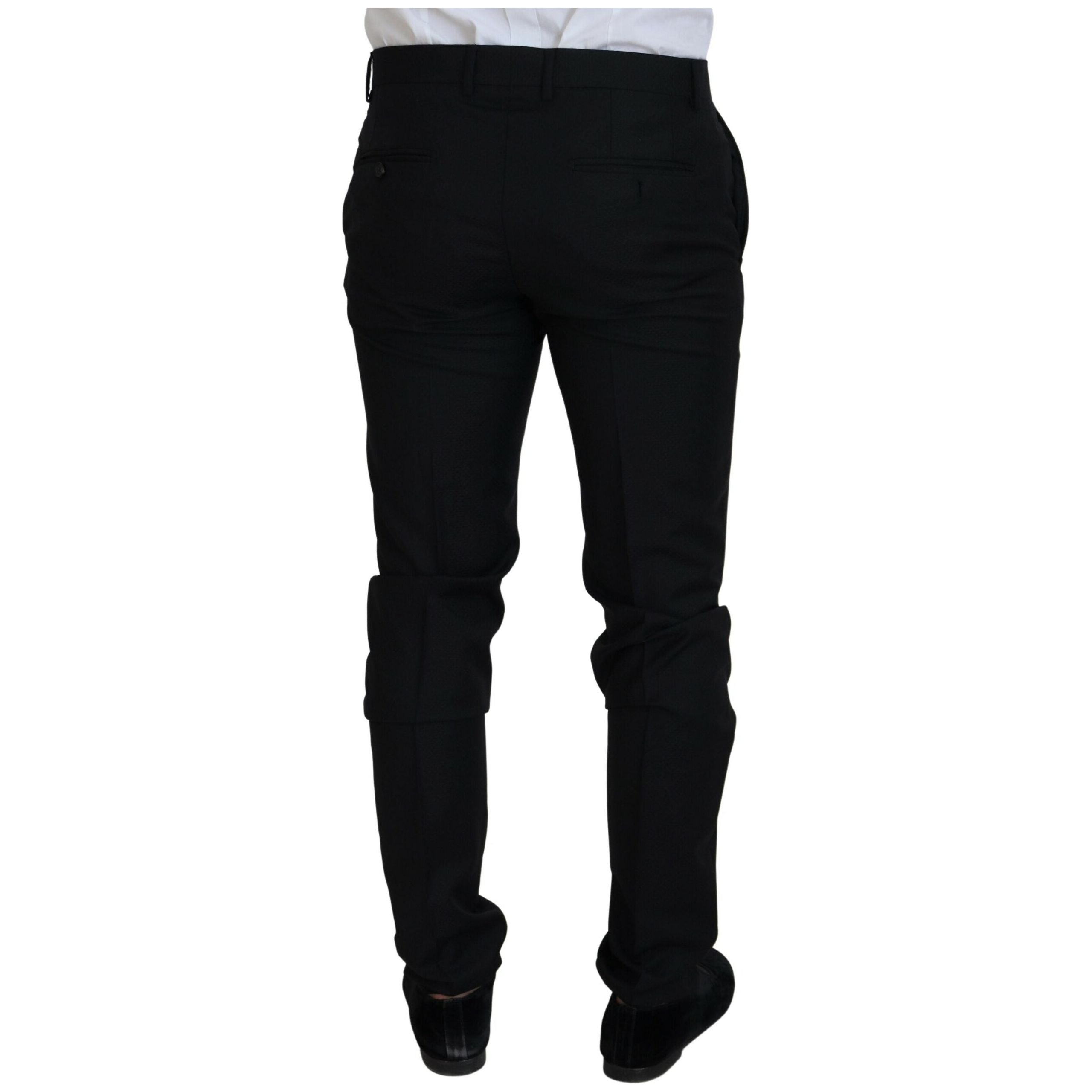 Dolce & Gabbana Black Wool Two-Piece Martini Suit