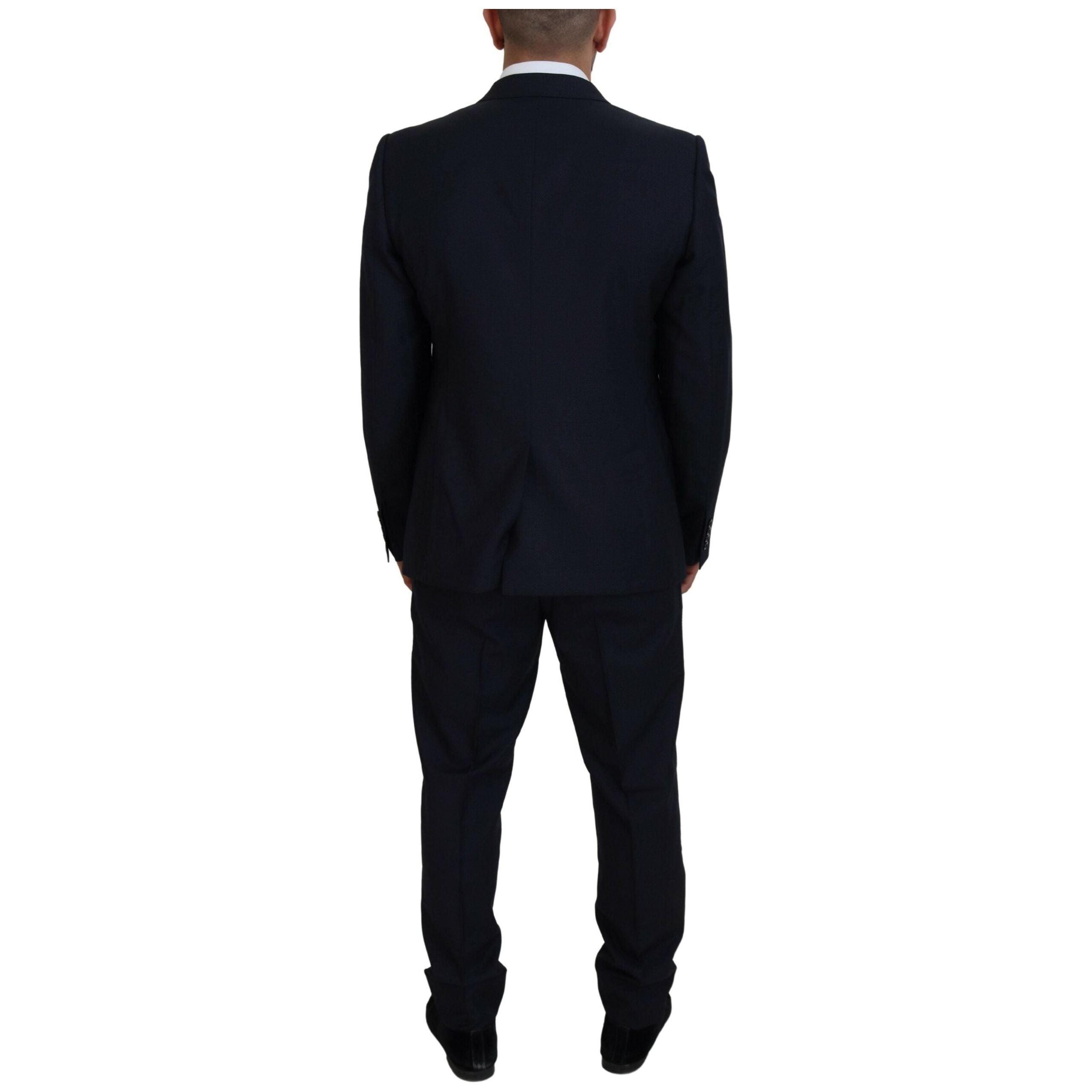 Dolce & Gabbana Blue Wool-Silk Blend Suit