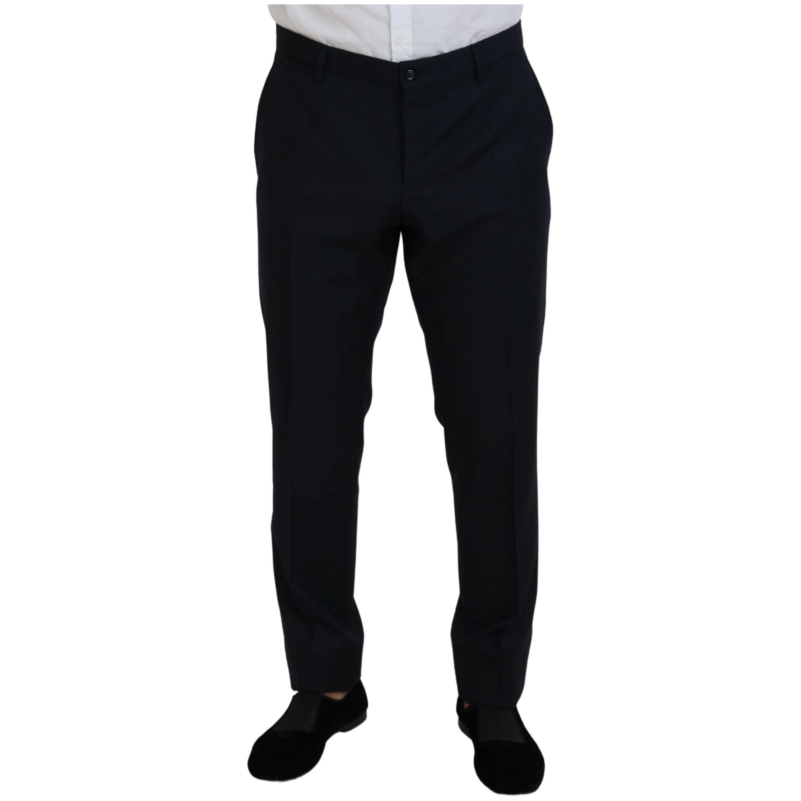 Dolce & Gabbana Blue Wool-Silk Blend Suit