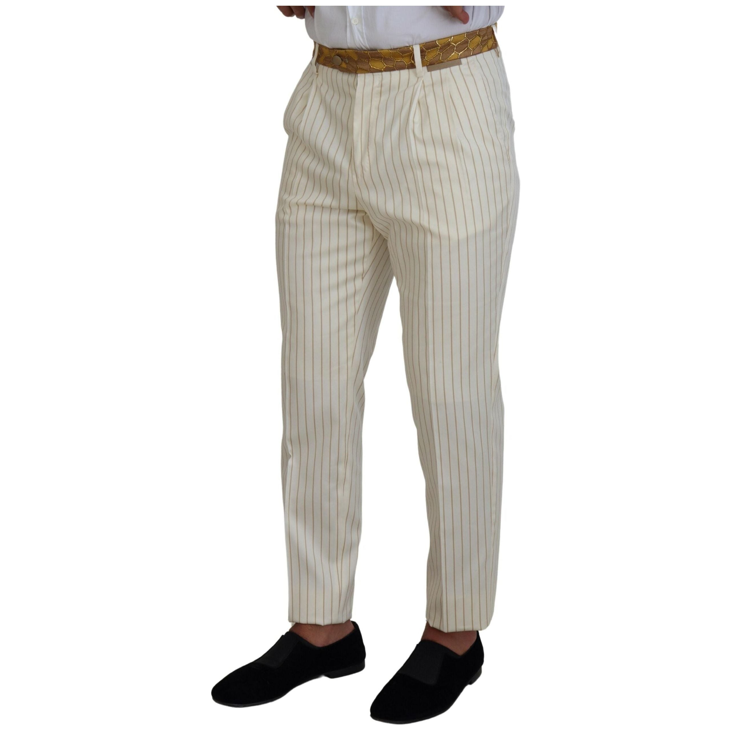 Dolce & Gabbana Off White Wool Double Breasted Suit