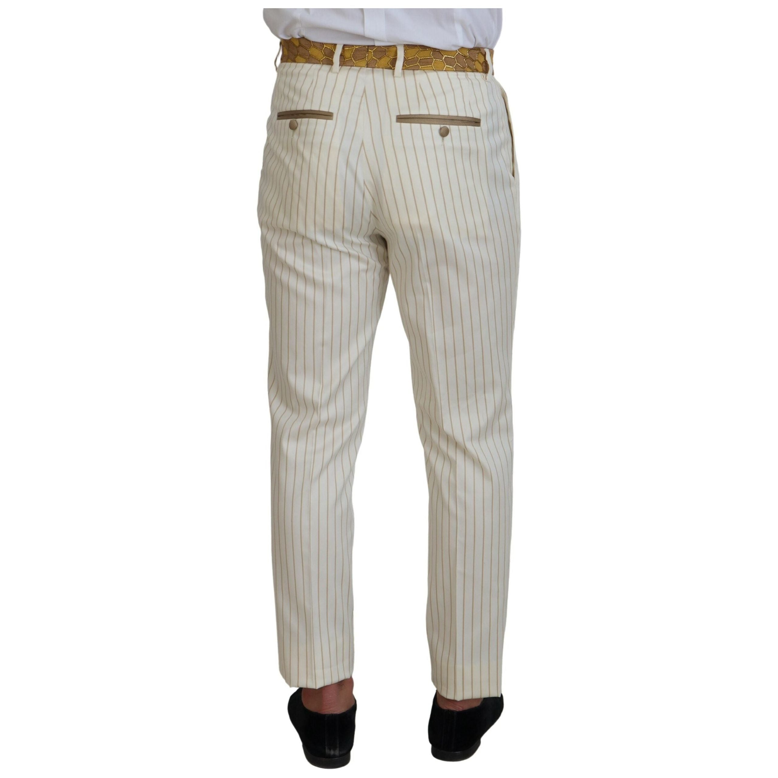 Dolce & Gabbana Off White Wool Double Breasted Suit