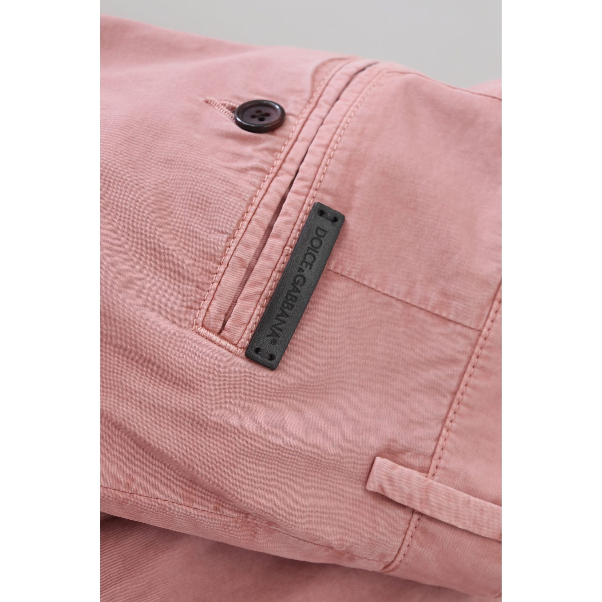 Dolce & Gabbana Pink Cotton Chino Shorts for Summer