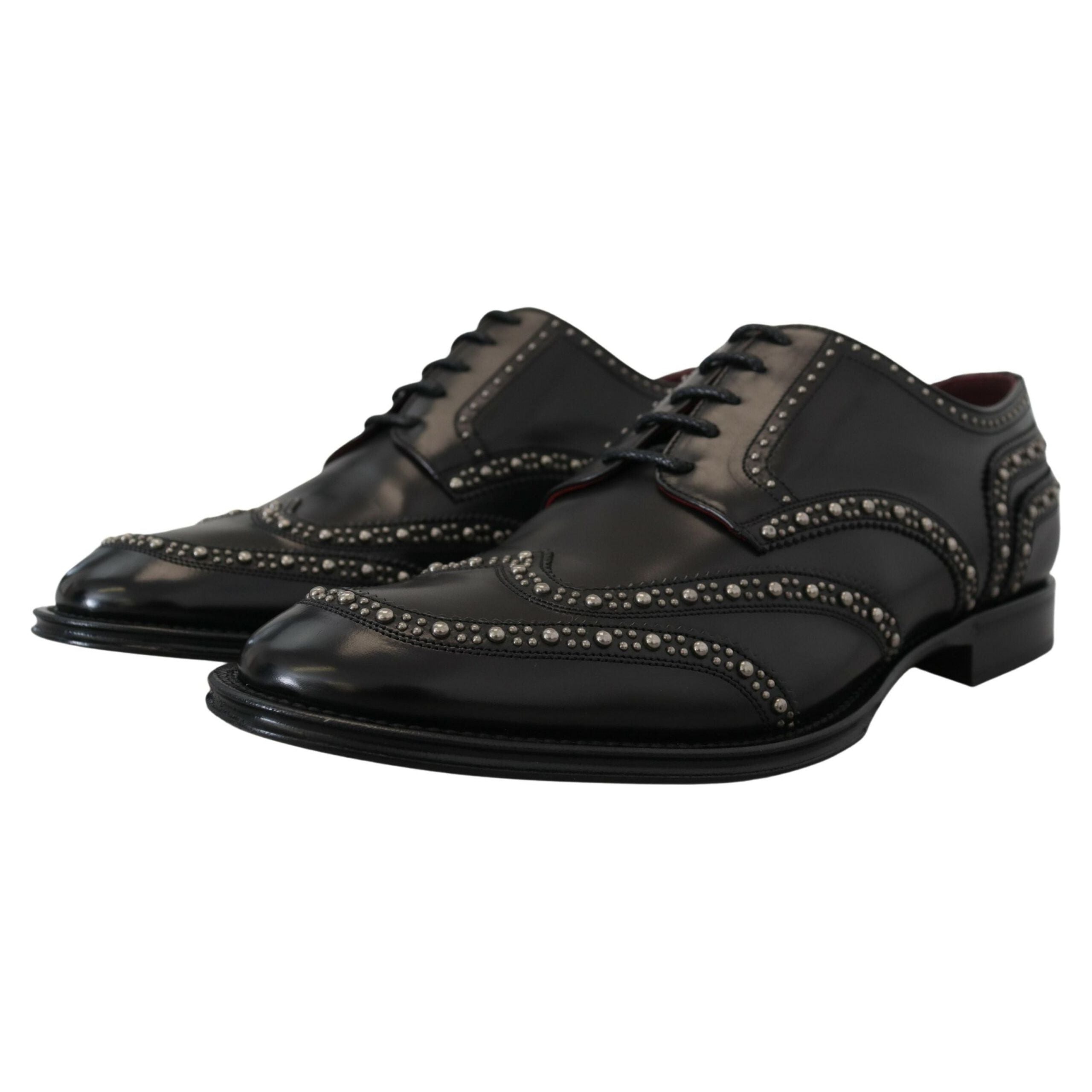 Dolce & Gabbana Black Leather Derby Shoes for Luxury
