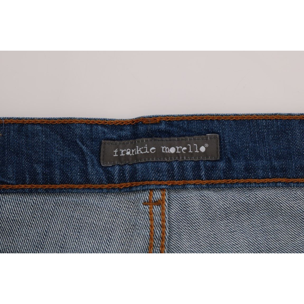 Frankie Morello Blue Denim Cotton Slim Fit Jeans