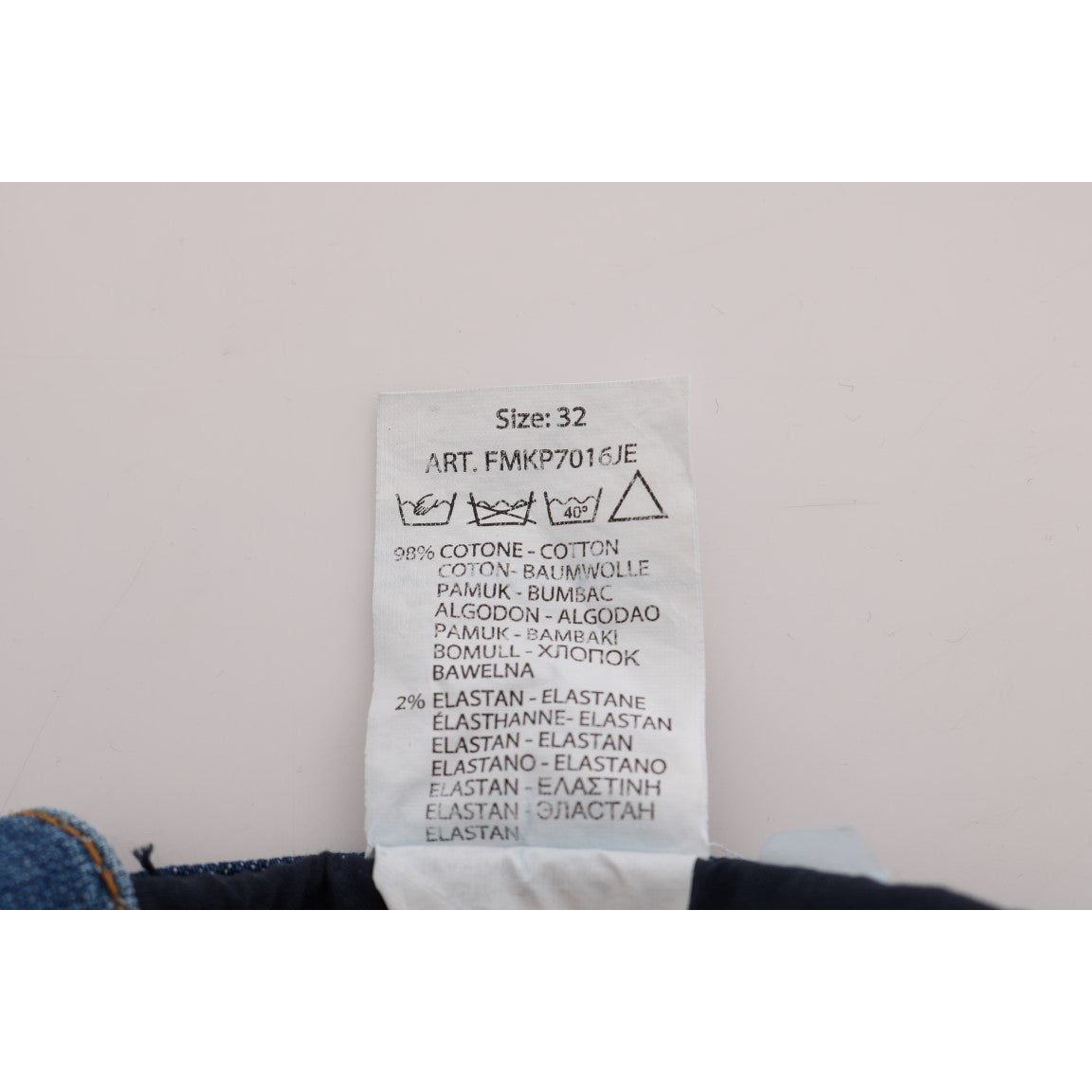Frankie Morello Blue Denim Cotton Slim Fit Jeans