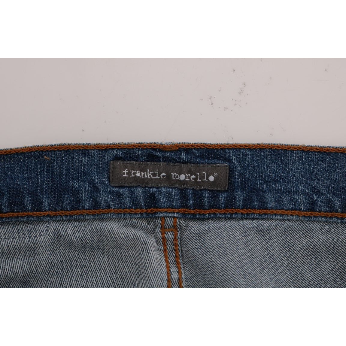 Frankie Morello Blue Cotton Denim Slim Fit Jeans