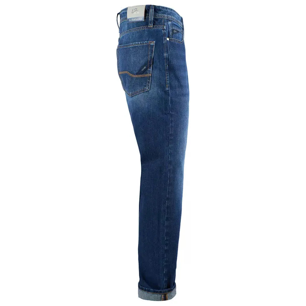 Yes Zee Blue Cotton Jean - Contemporary Sophistication
