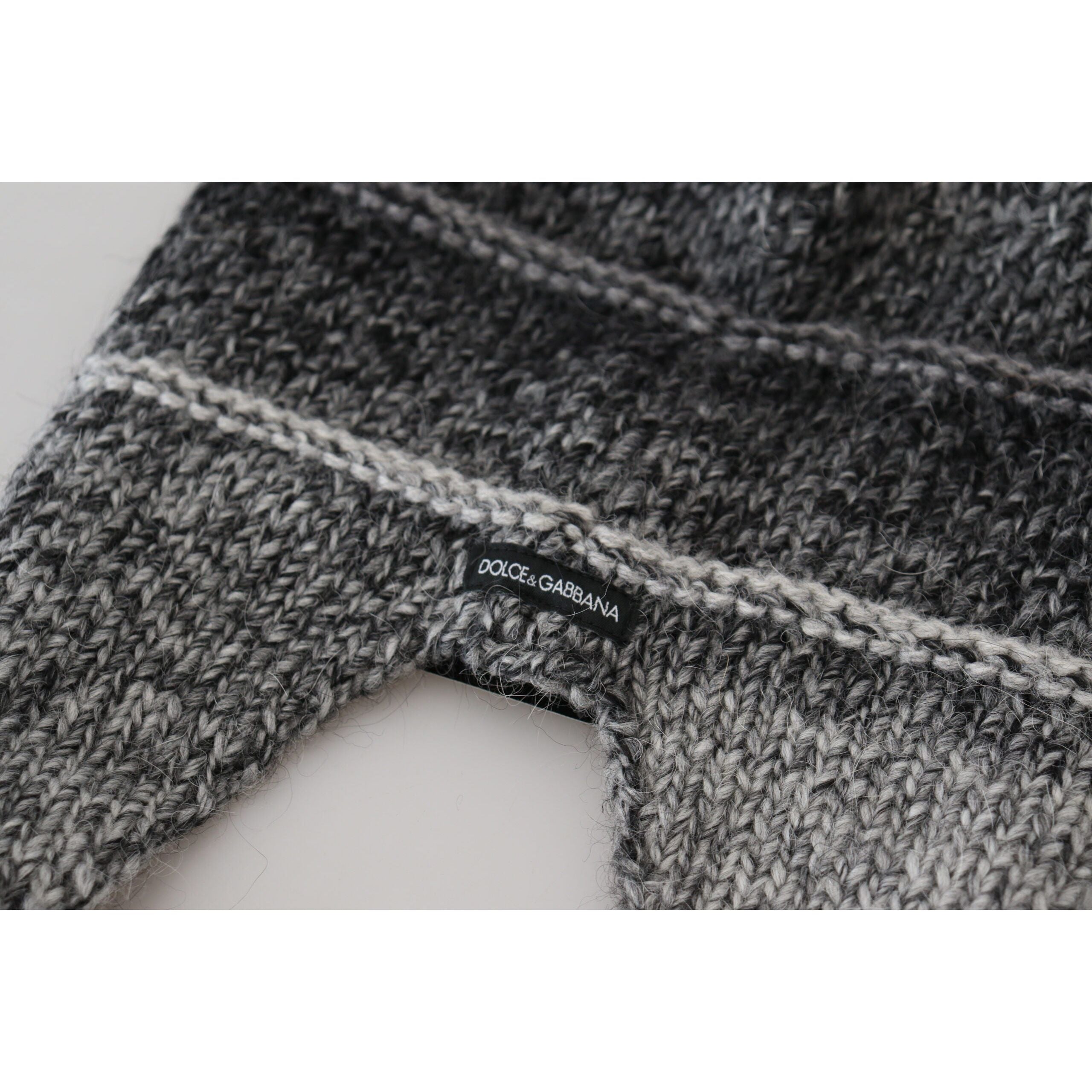 Dolce & Gabbana Gray Cashmere Beanie Hat Luxury