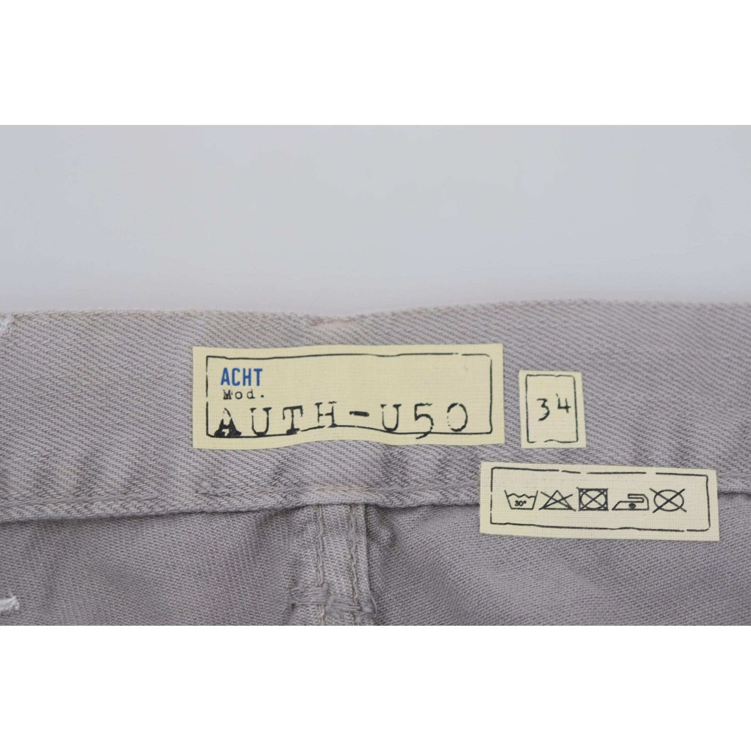 Acht Gray Cotton Denim Jeans for Elevated Style