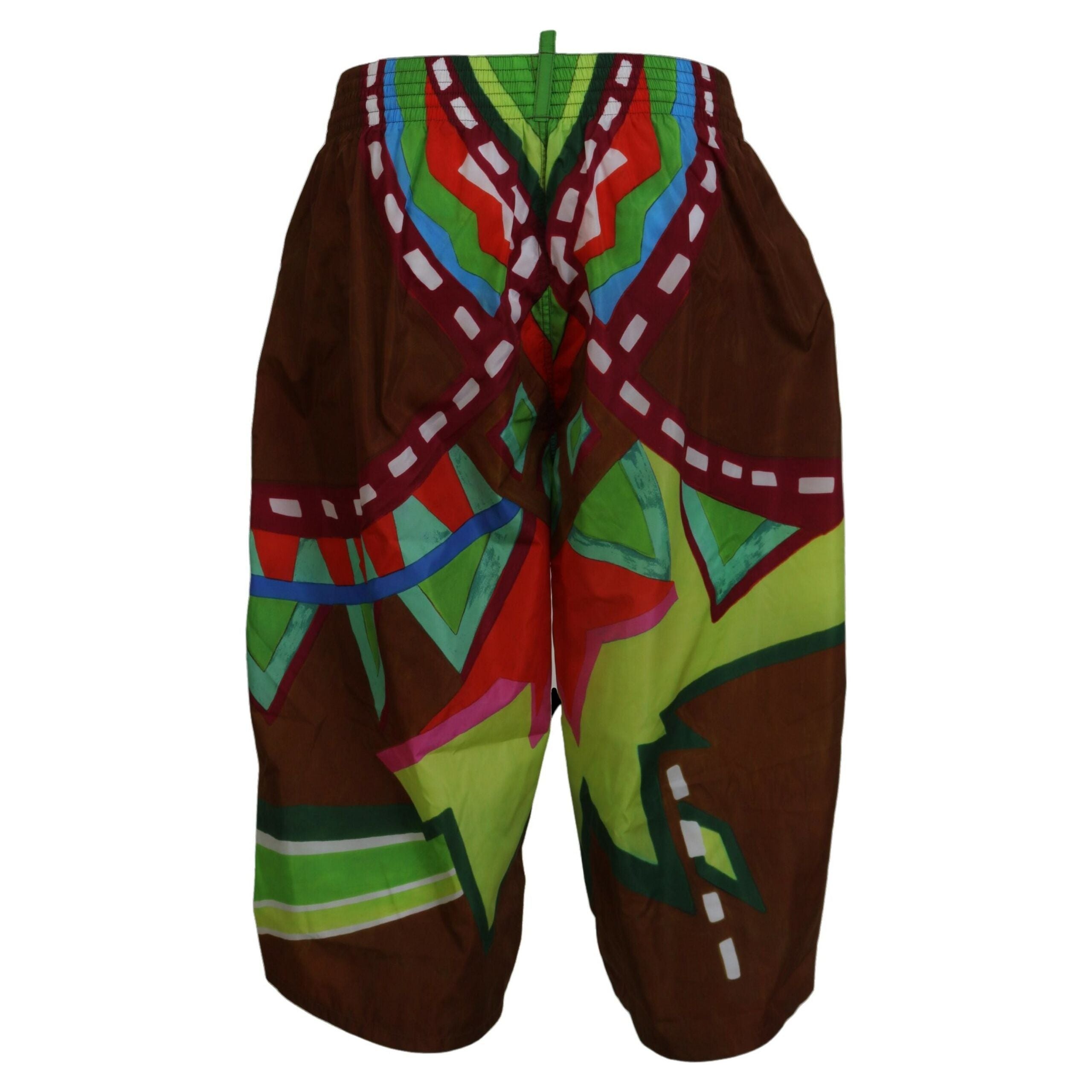 Dsquared² Multicolor Cotton Swim Shorts Elegance