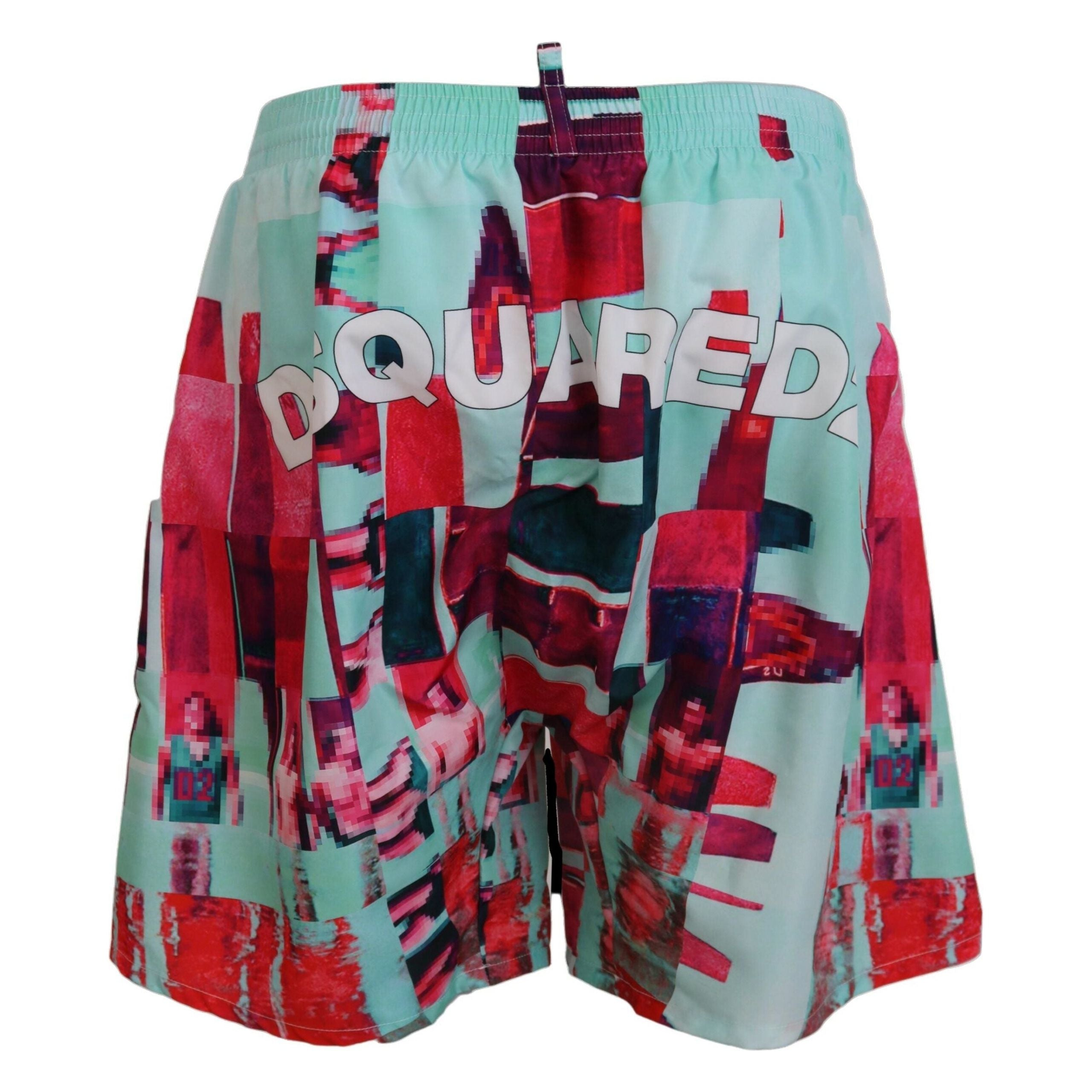 Dsquared² Multicolor Printed Swim Shorts Luxury Swimwear