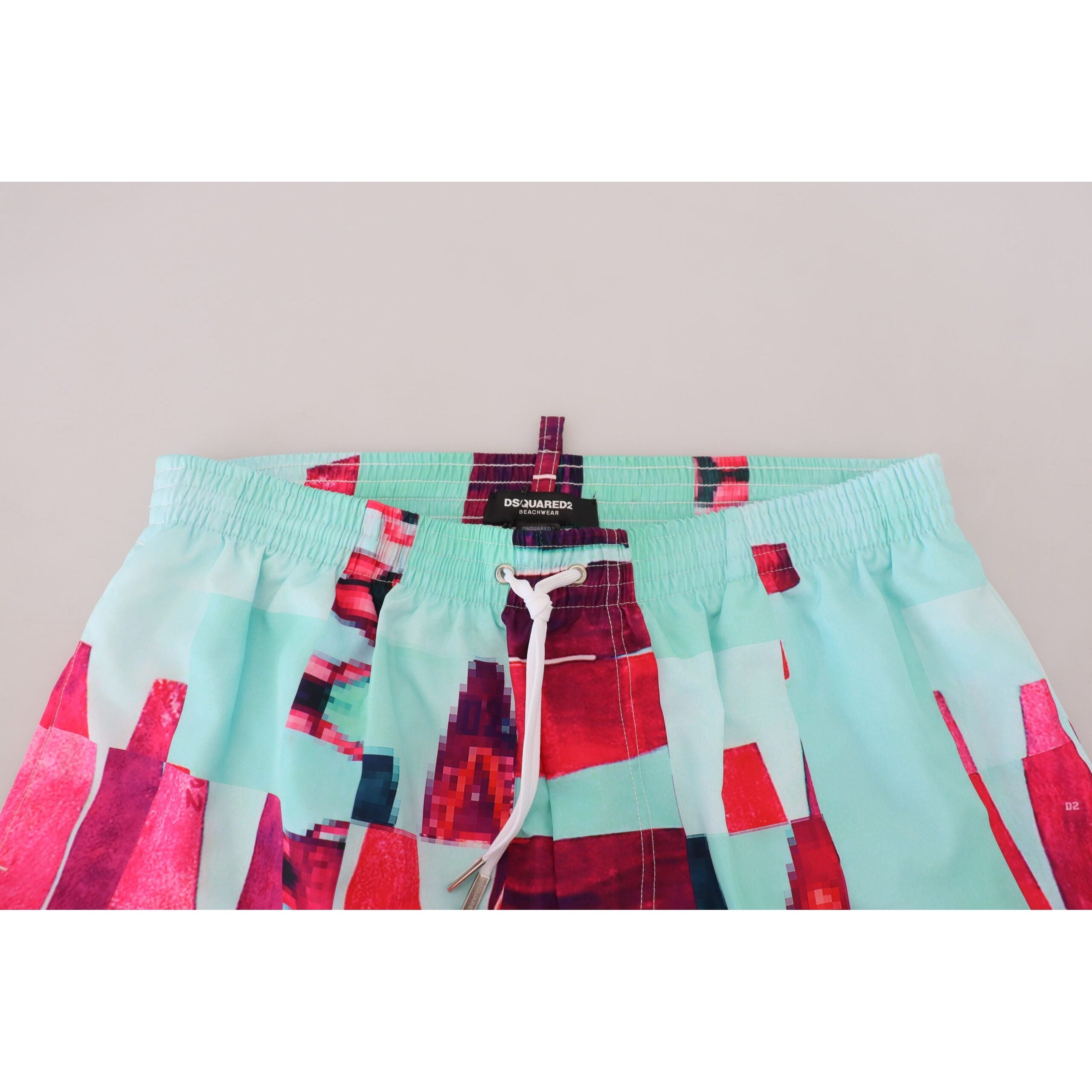 Dsquared² Multicolor Printed Swim Shorts Luxury Swimwear