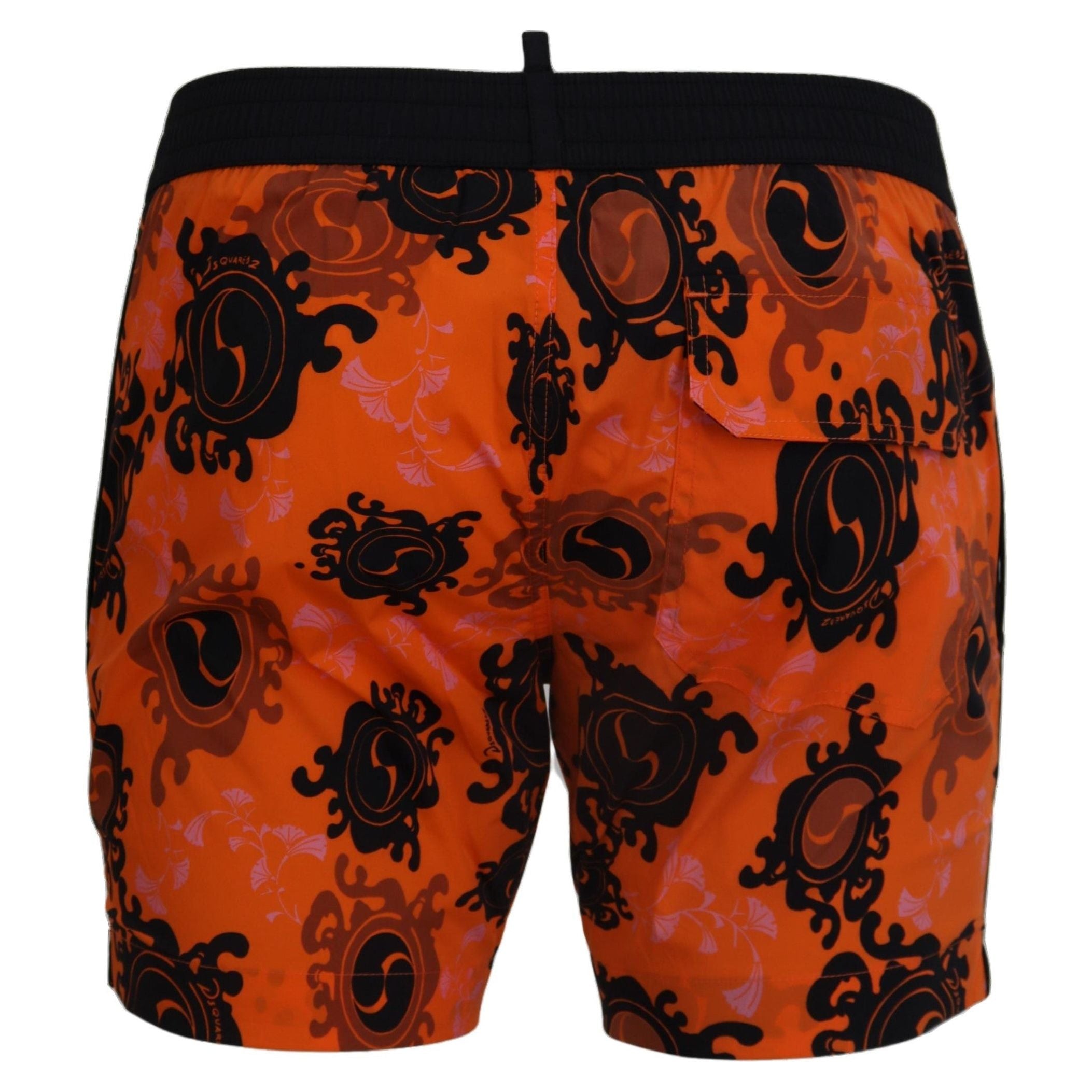 Dsquared² Orange Quick-Drying Swim Shorts Boxer
