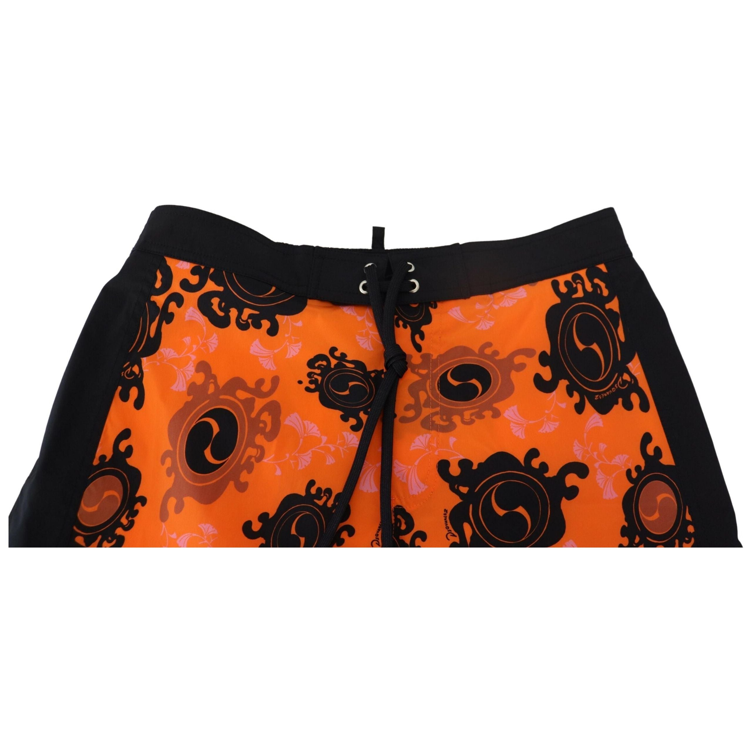Dsquared² Orange Quick-Drying Swim Shorts Boxer