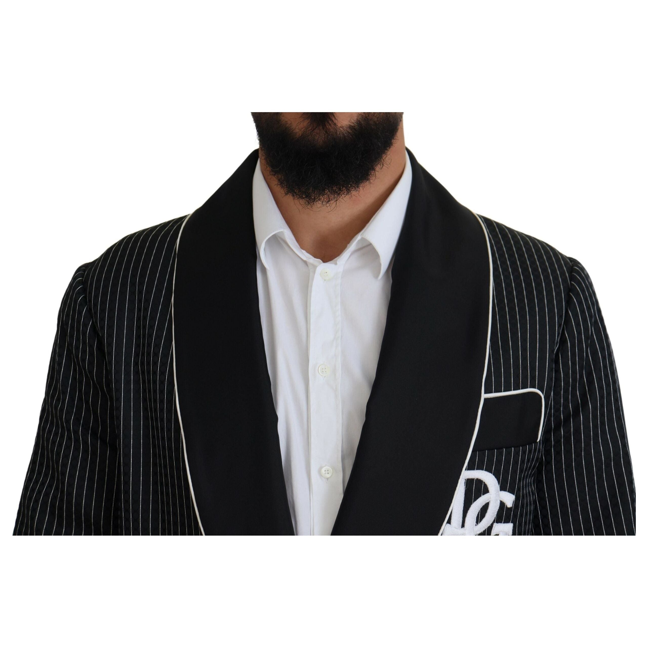 Dolce & Gabbana Elegant Silk-Lined Robe Jacket for Luxury