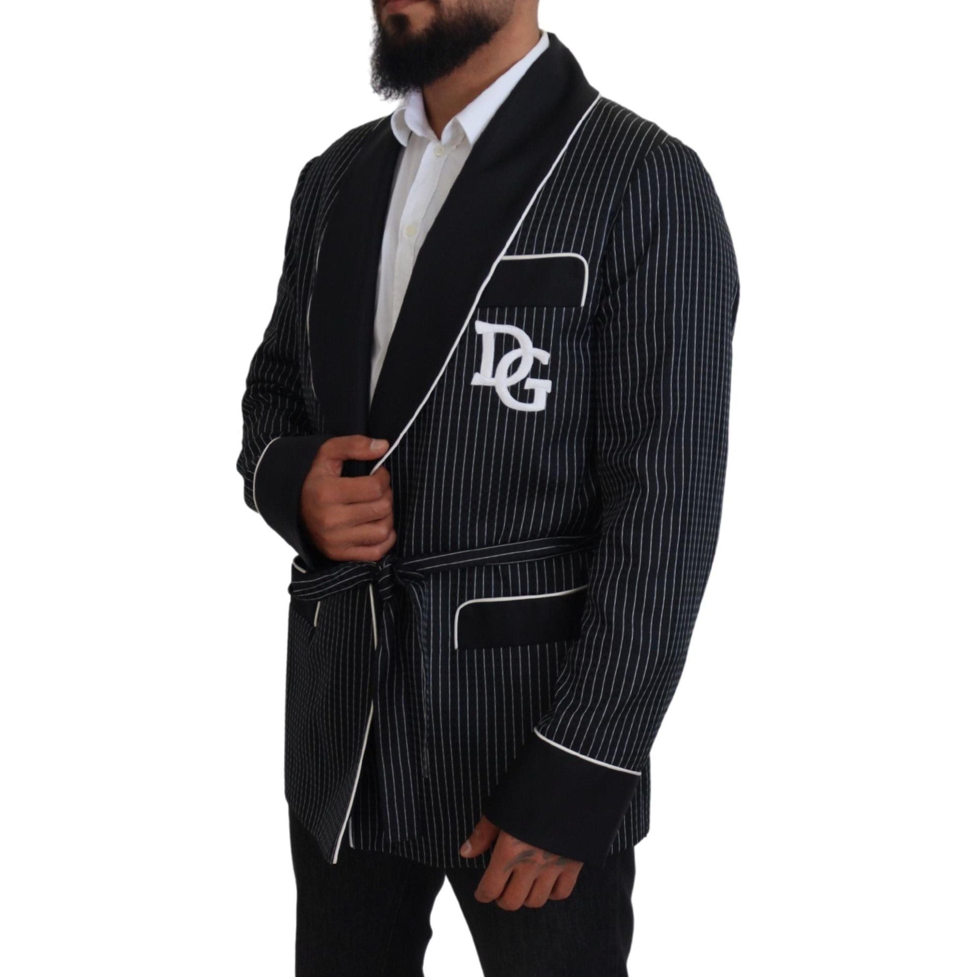 Dolce & Gabbana Elegant Silk-Lined Robe Jacket for Luxury