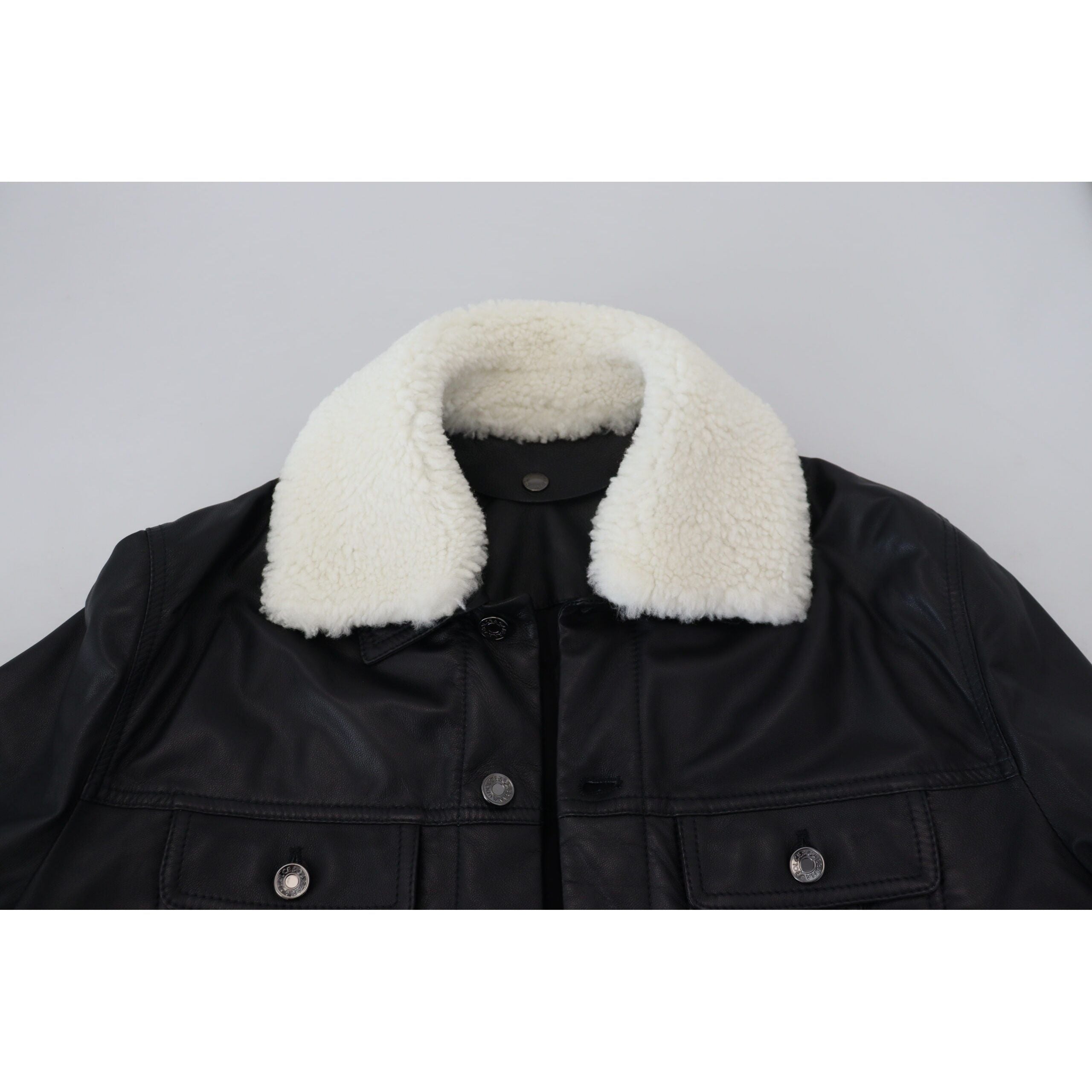 Dolce & Gabbana Black Leather Bomber Jacket Luxe