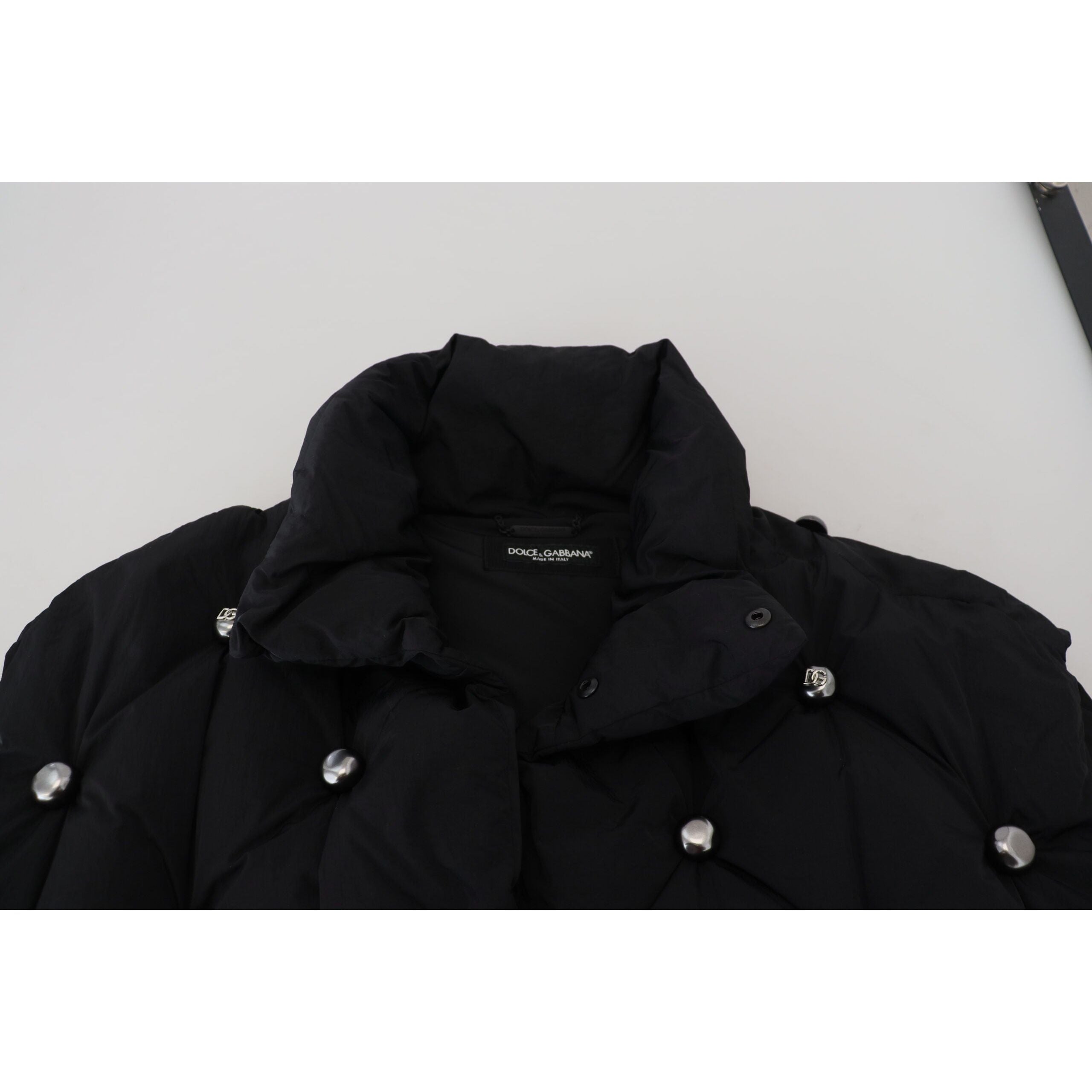 Dolce & Gabbana Black Cotton Sleeveless Vest Jacket