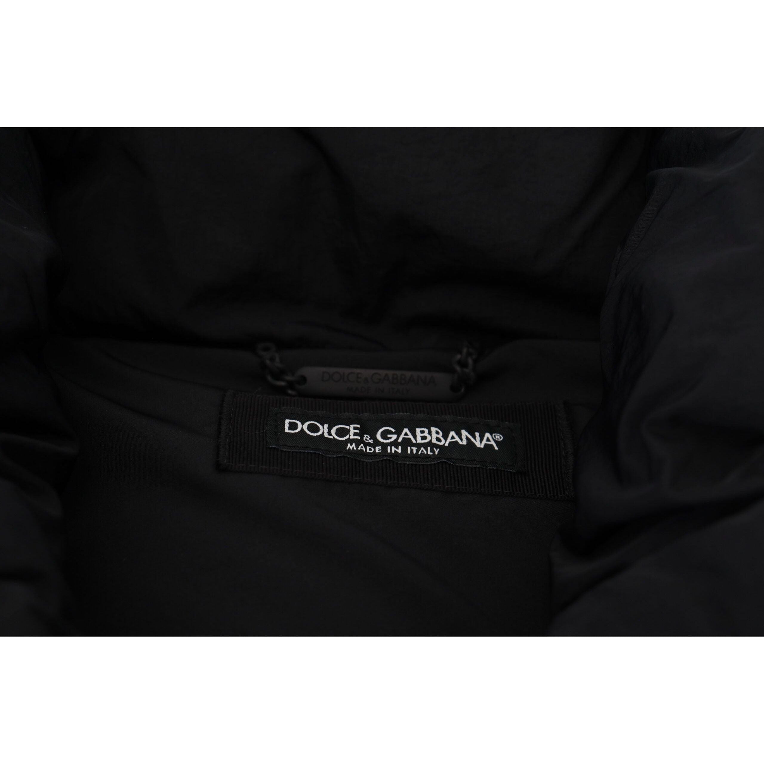 Dolce & Gabbana Black Cotton Sleeveless Vest Jacket