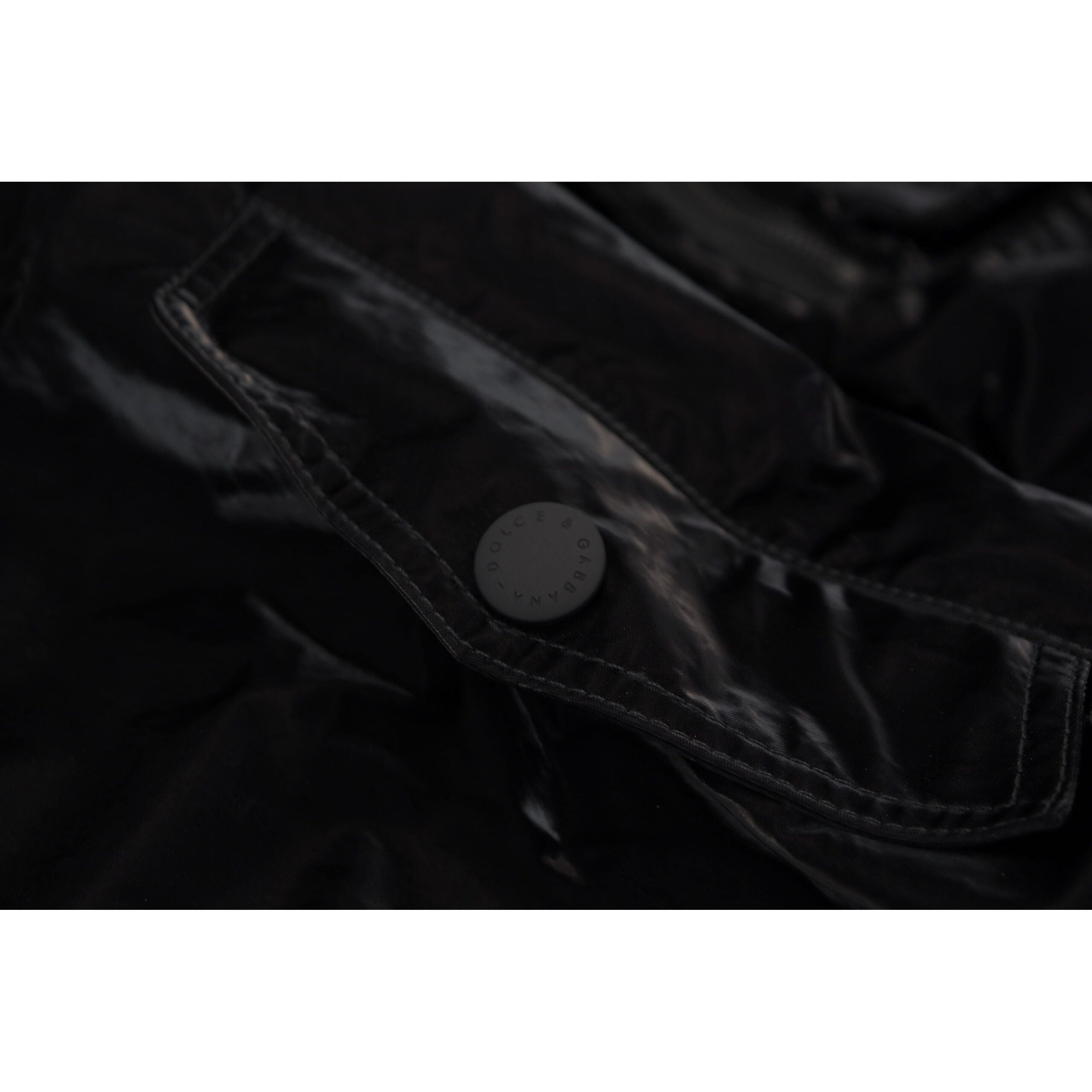 Dolce & Gabbana Black Nylon Bomber Hooded Jacket
