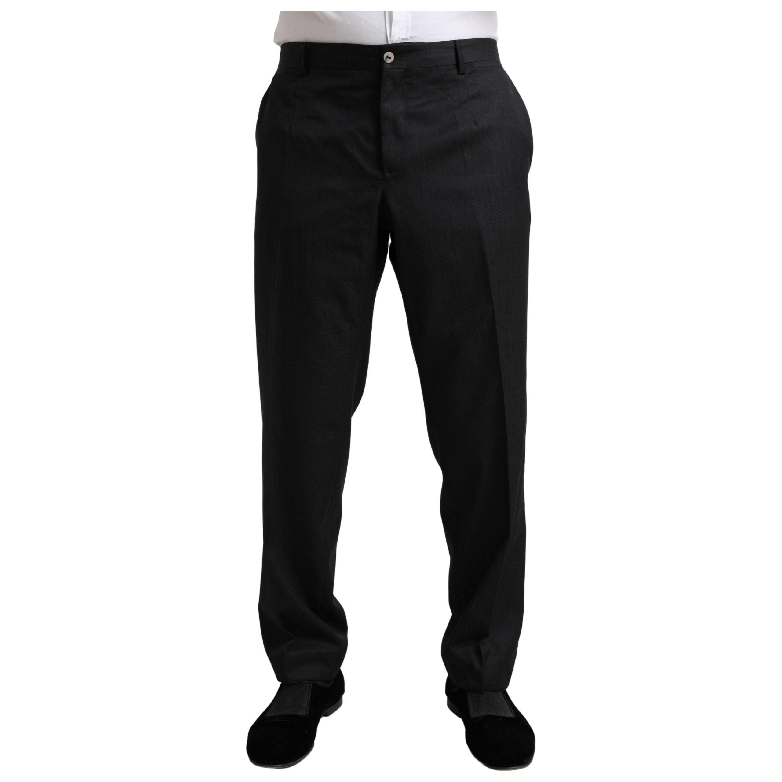 Dolce & Gabbana Black Virgin Wool Martini Suit