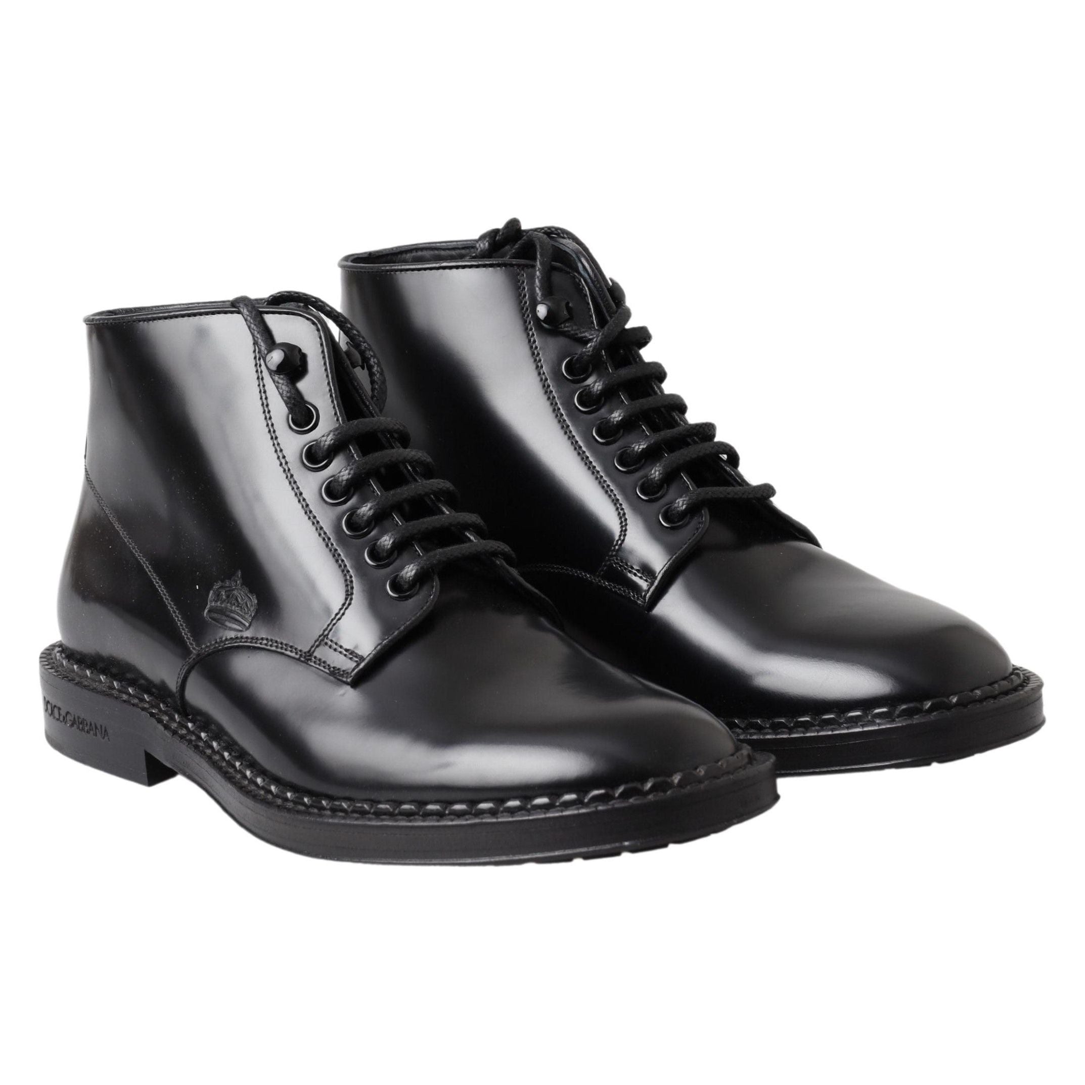 Dolce & Gabbana Black Leather Chelsea Boots for Sophistication