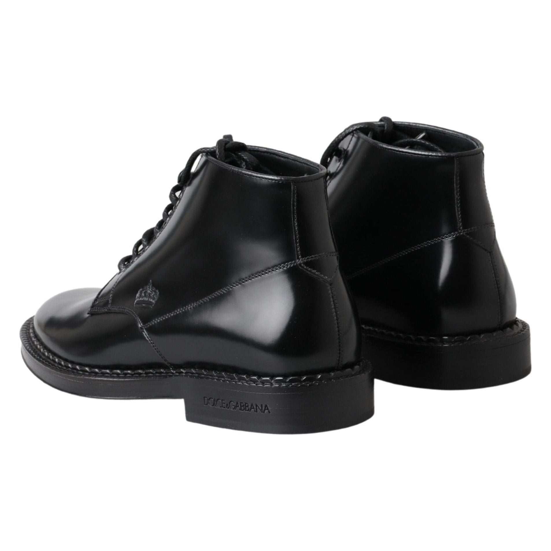 Dolce & Gabbana Black Leather Chelsea Boots for Sophistication