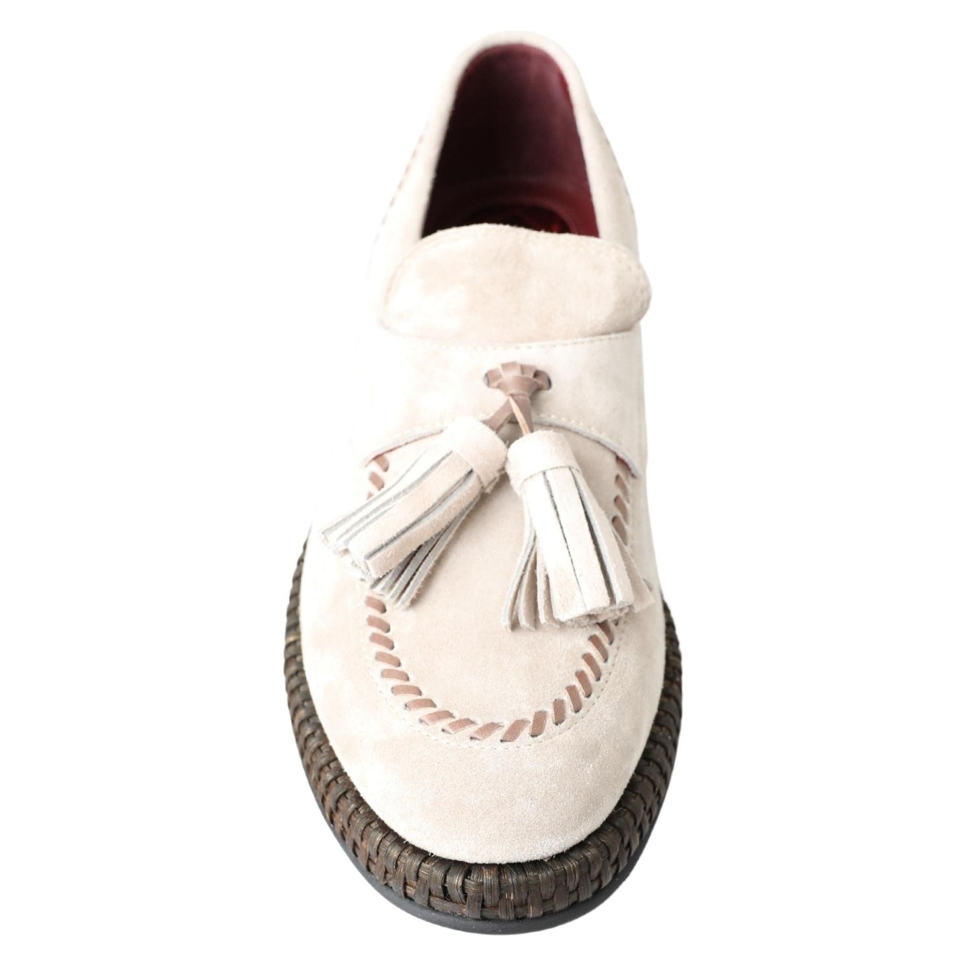 Dolce & Gabbana Ivory Leather Espadrilles for Luxe Style