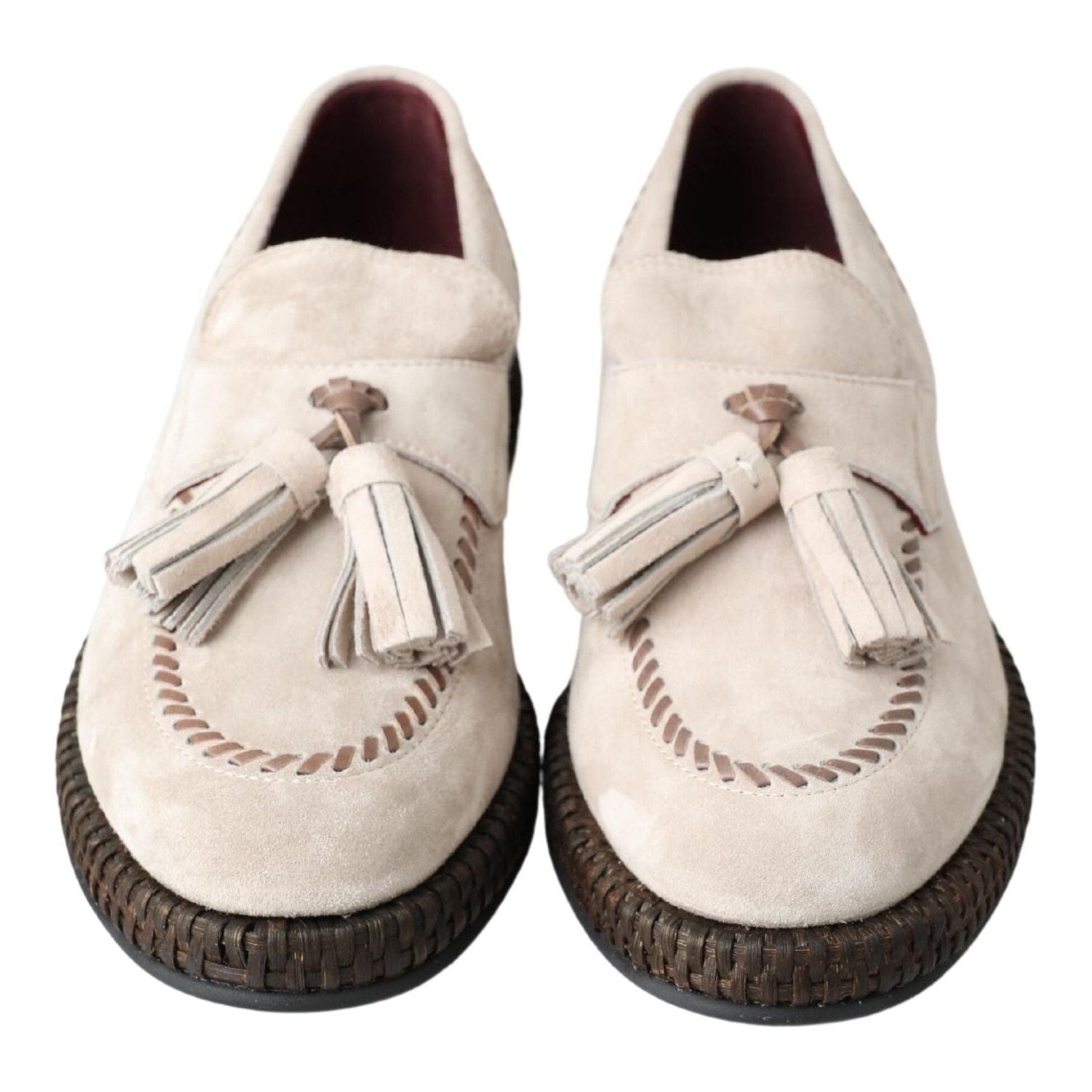 Dolce & Gabbana Ivory Leather Espadrilles for Luxe Style