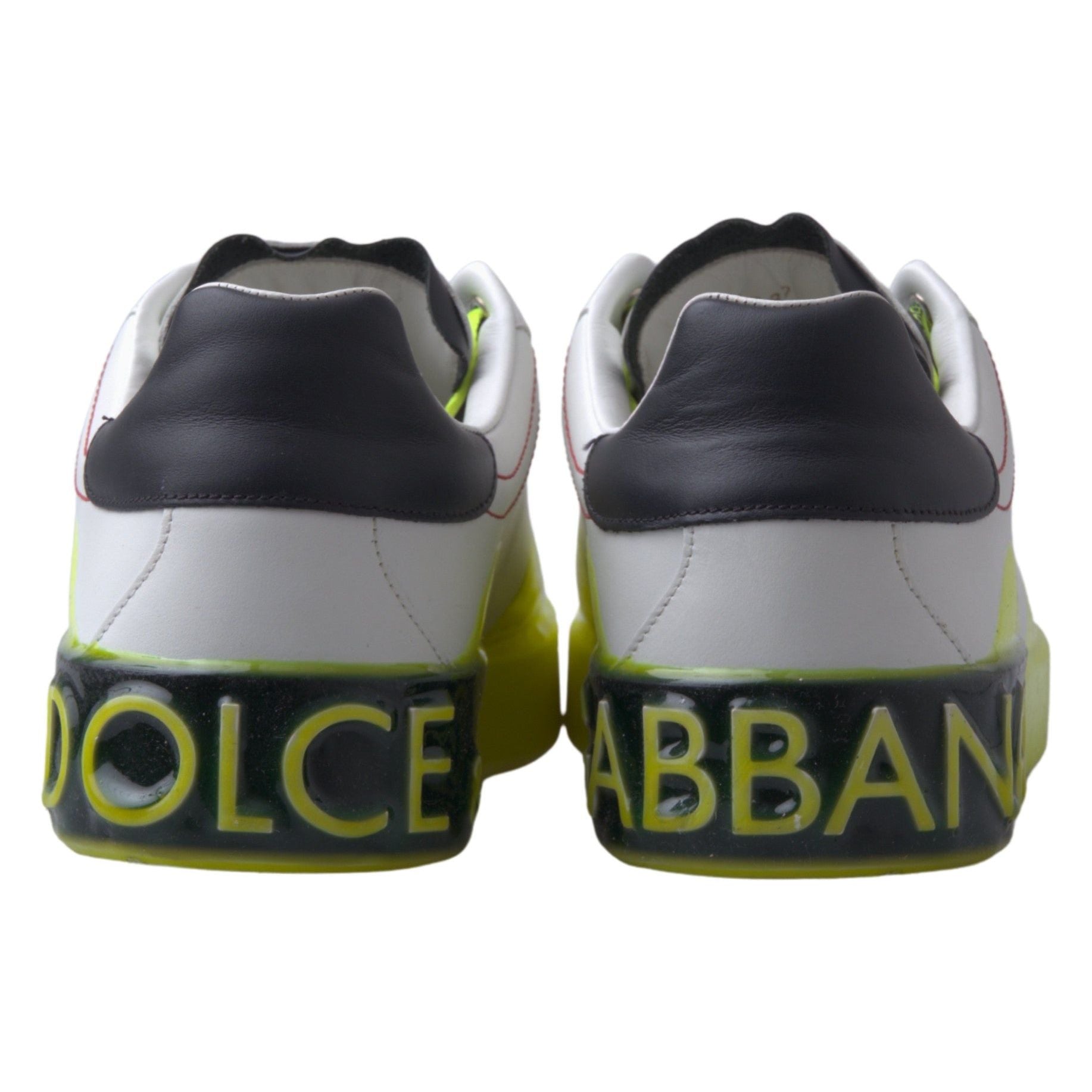 Dolce & Gabbana White Leather Low Top Sneakers