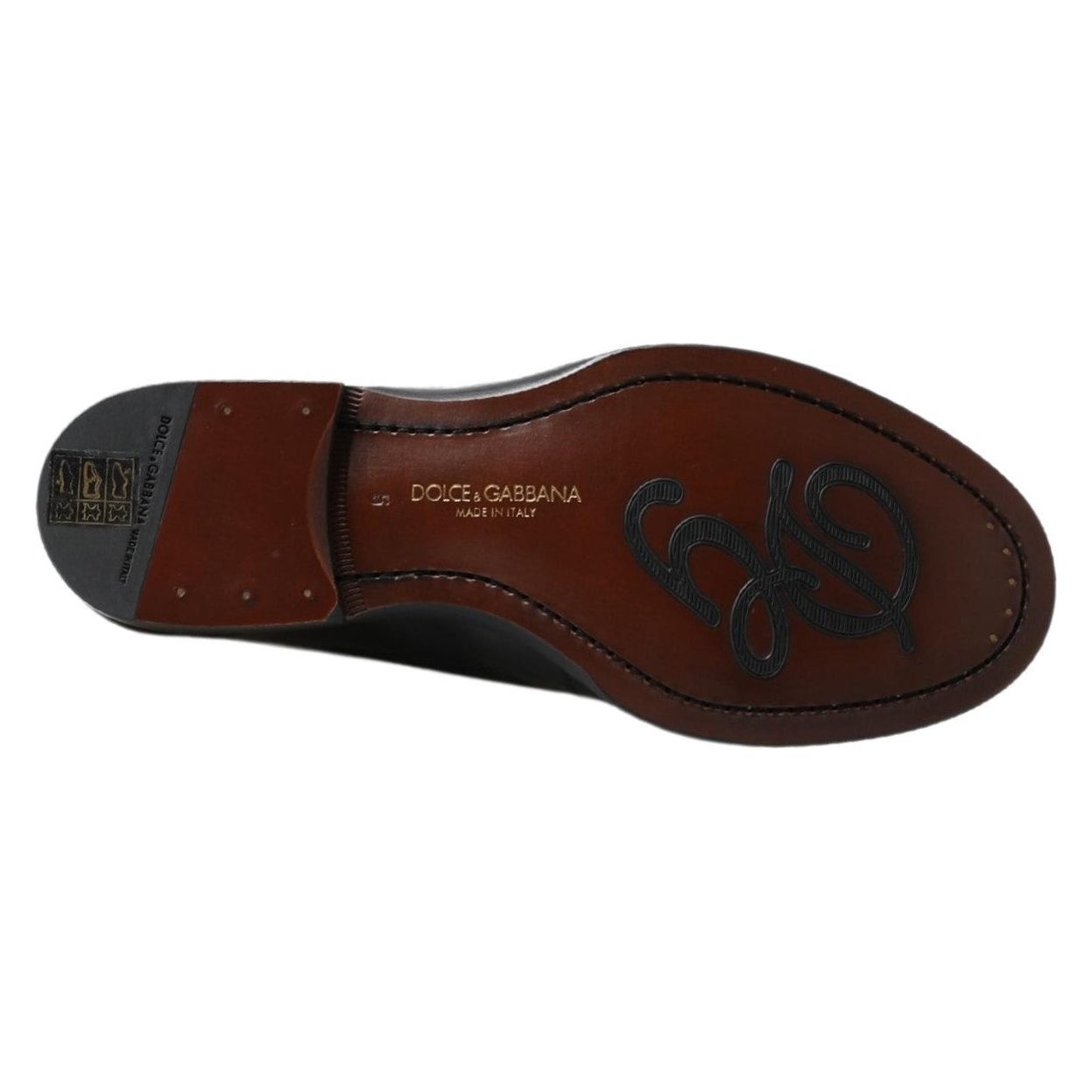 Dolce & Gabbana Black Leather Slipper Loafers
