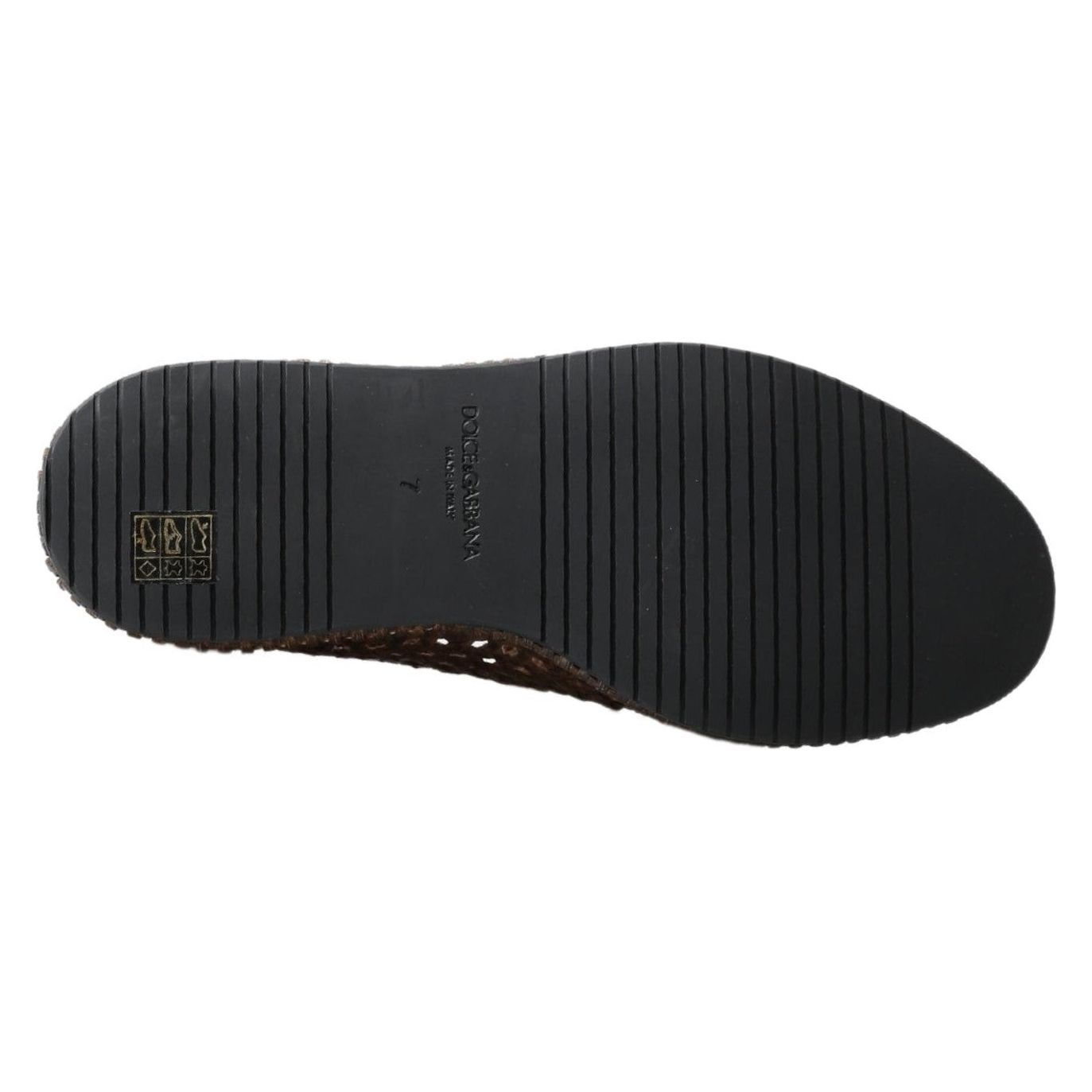 Dolce & Gabbana Brown Leather Slipper Loafers