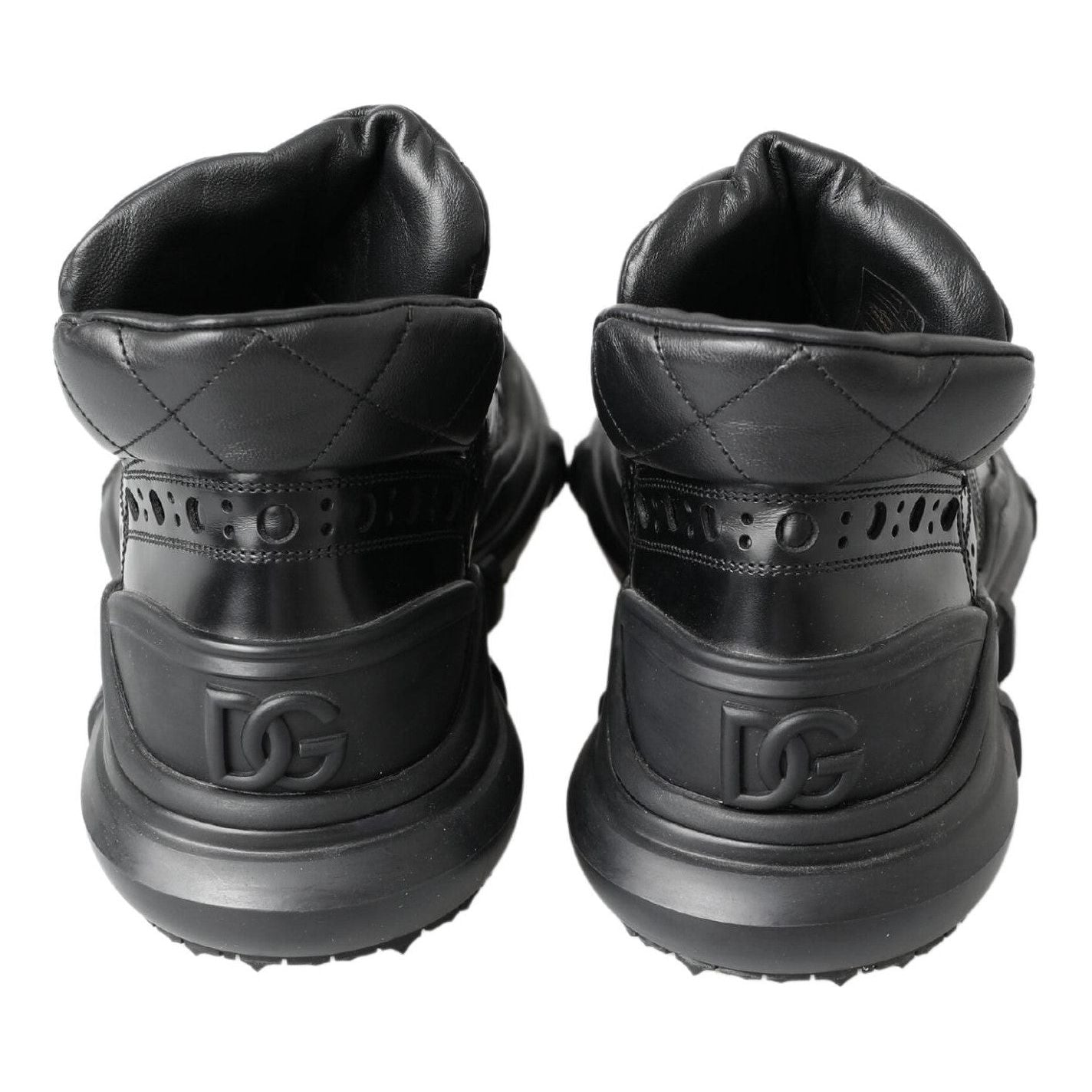 Dolce & Gabbana Black Leather Ankle Boots Luxury