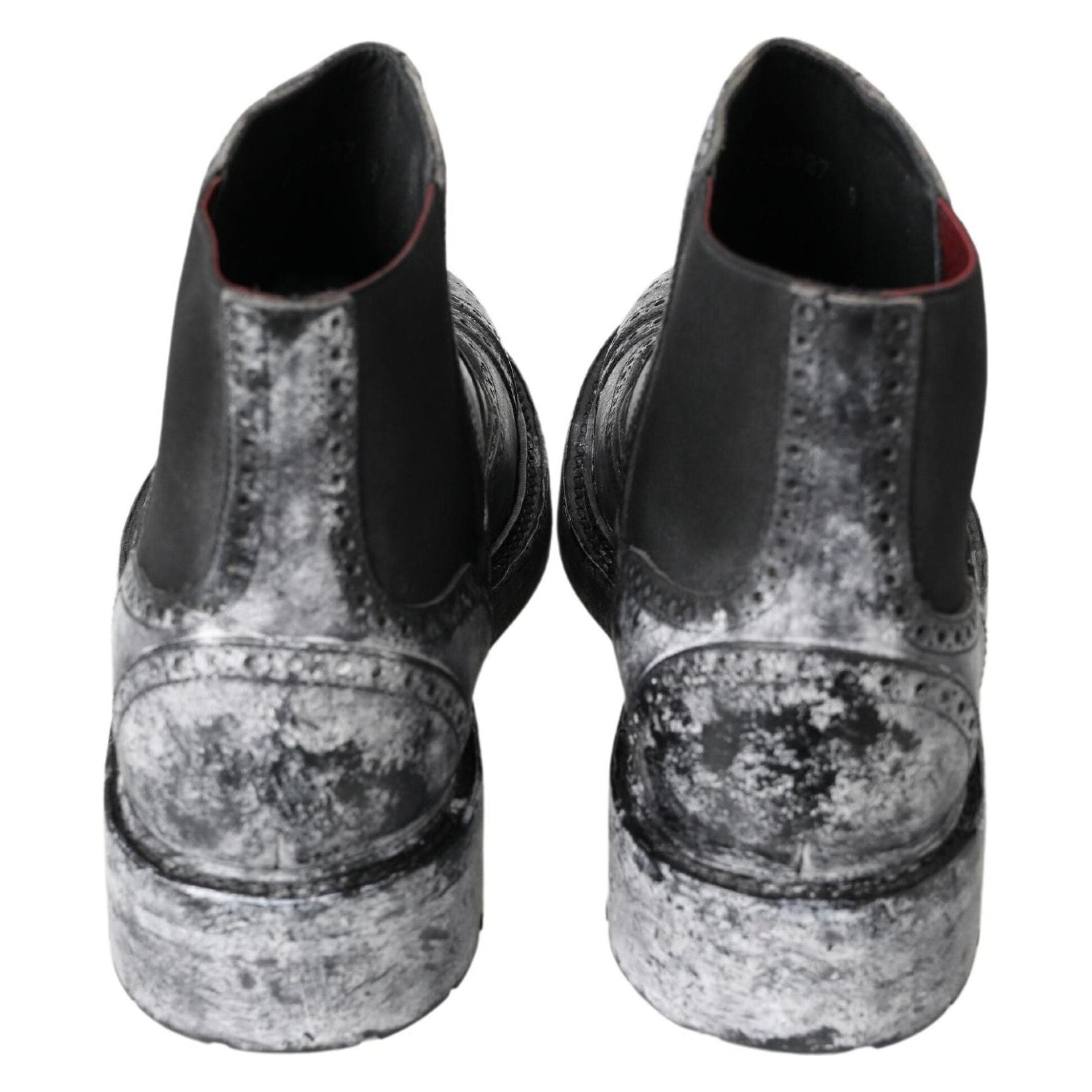 Dolce & Gabbana Black Leather Chelsea Ankle Boots