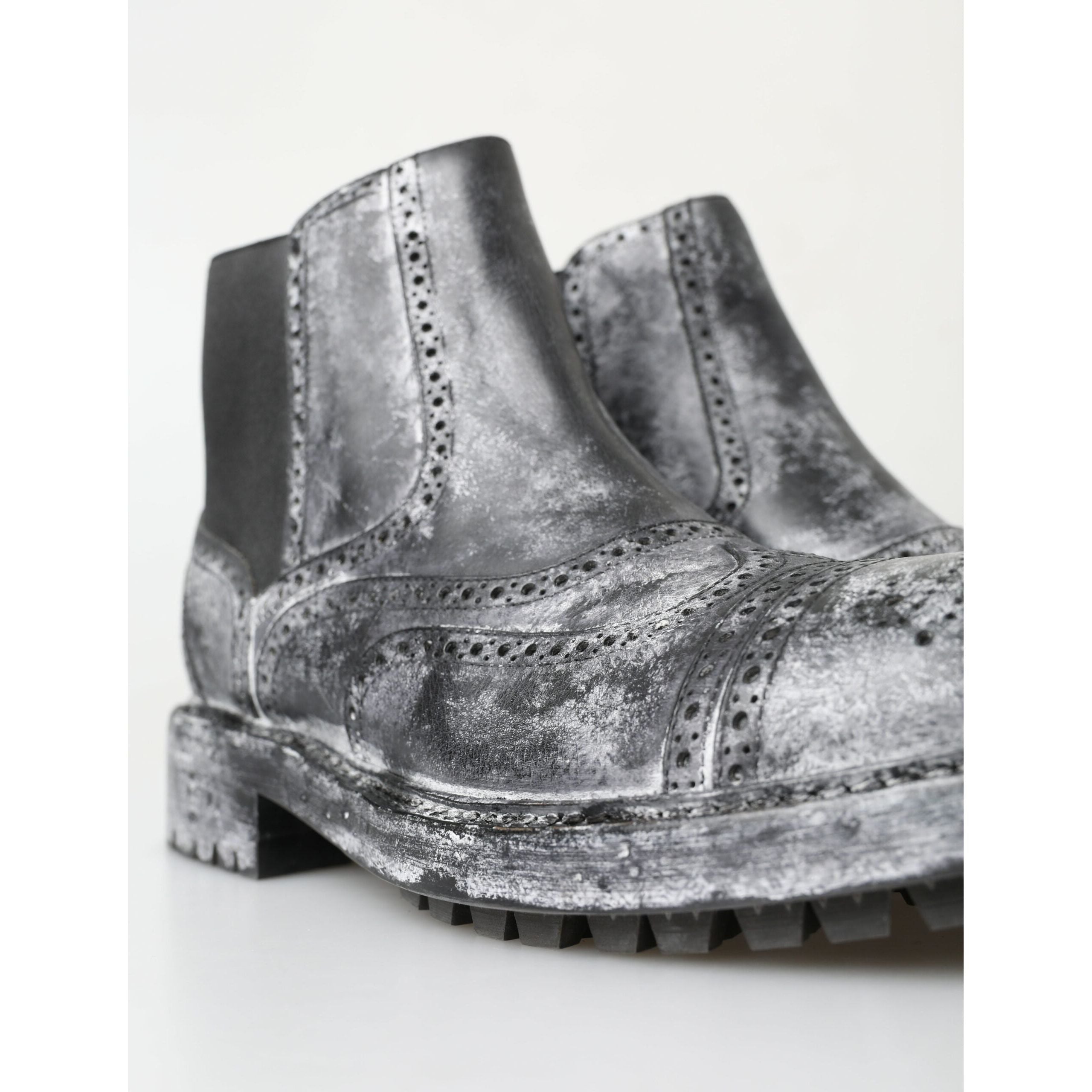 Dolce & Gabbana Black Leather Chelsea Ankle Boots